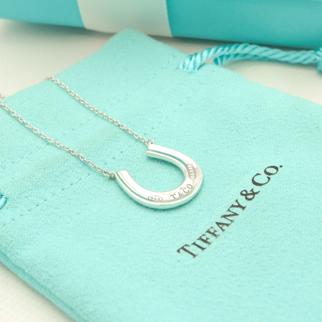 Tiffany & Co.  Sterling Silver 1837 Horseshoe Pendant Necklace