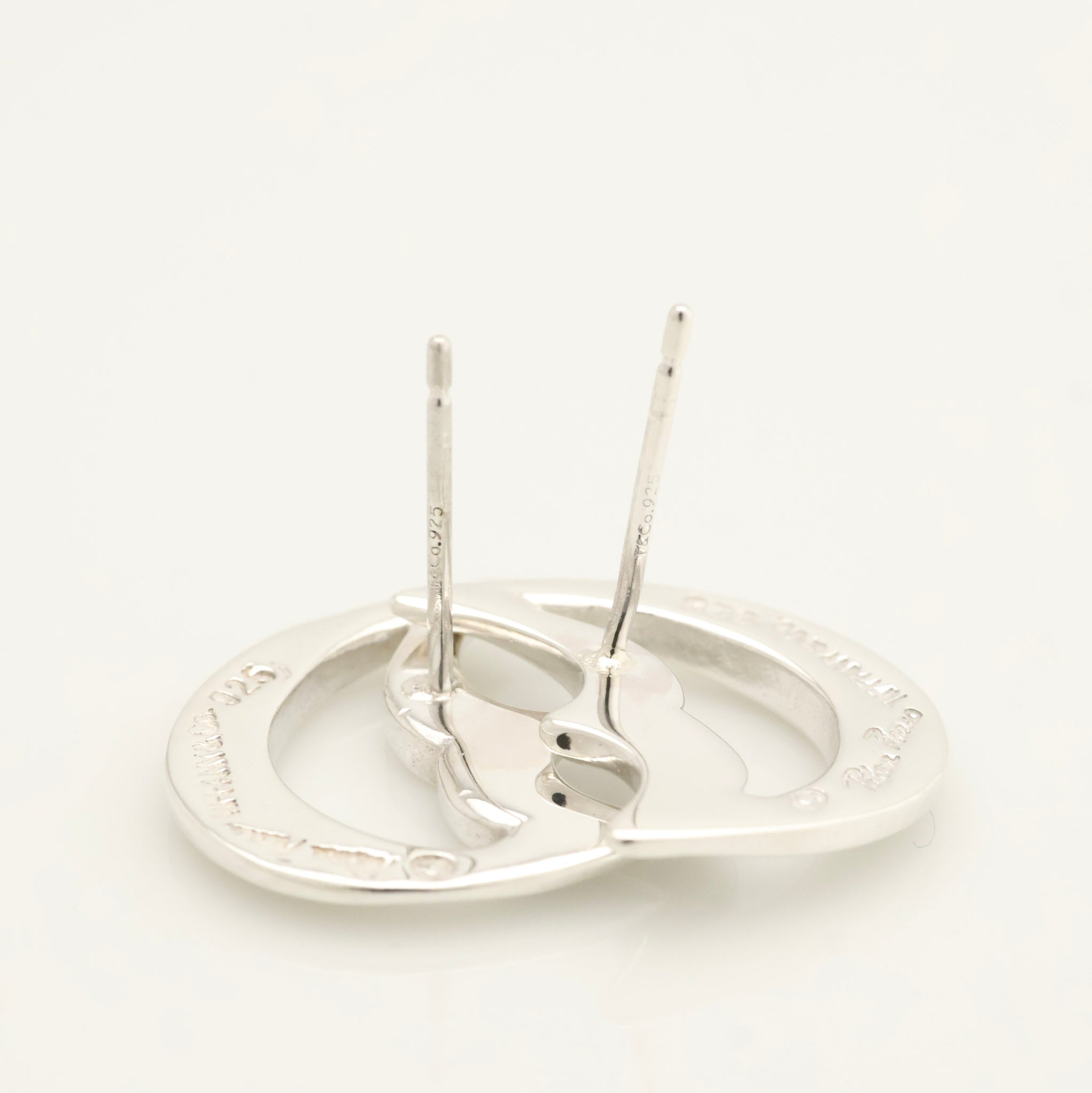 Tiffany & Co. Picasso Half Moon Stud Earrings Sterling Silver 925