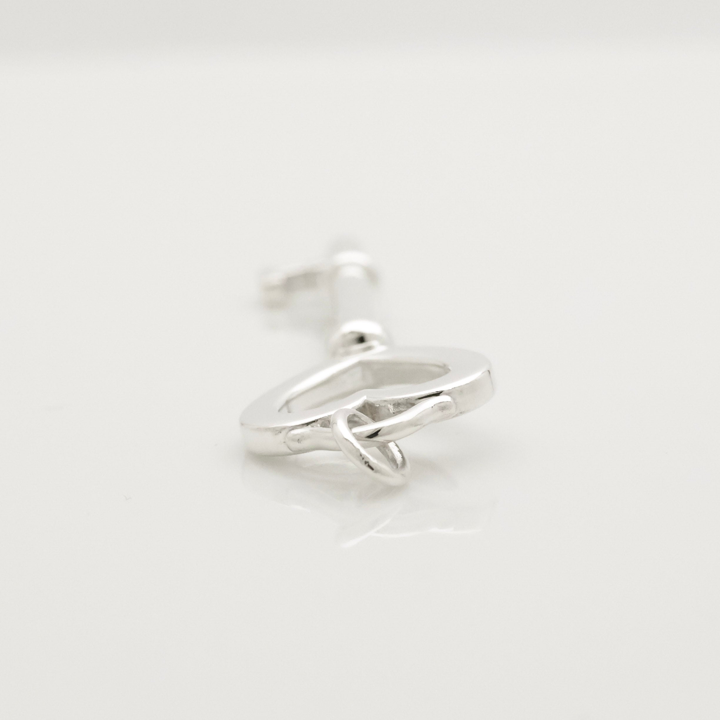  Tiffany & Co. Heart Key Charm Pendant Sterling Silver 925