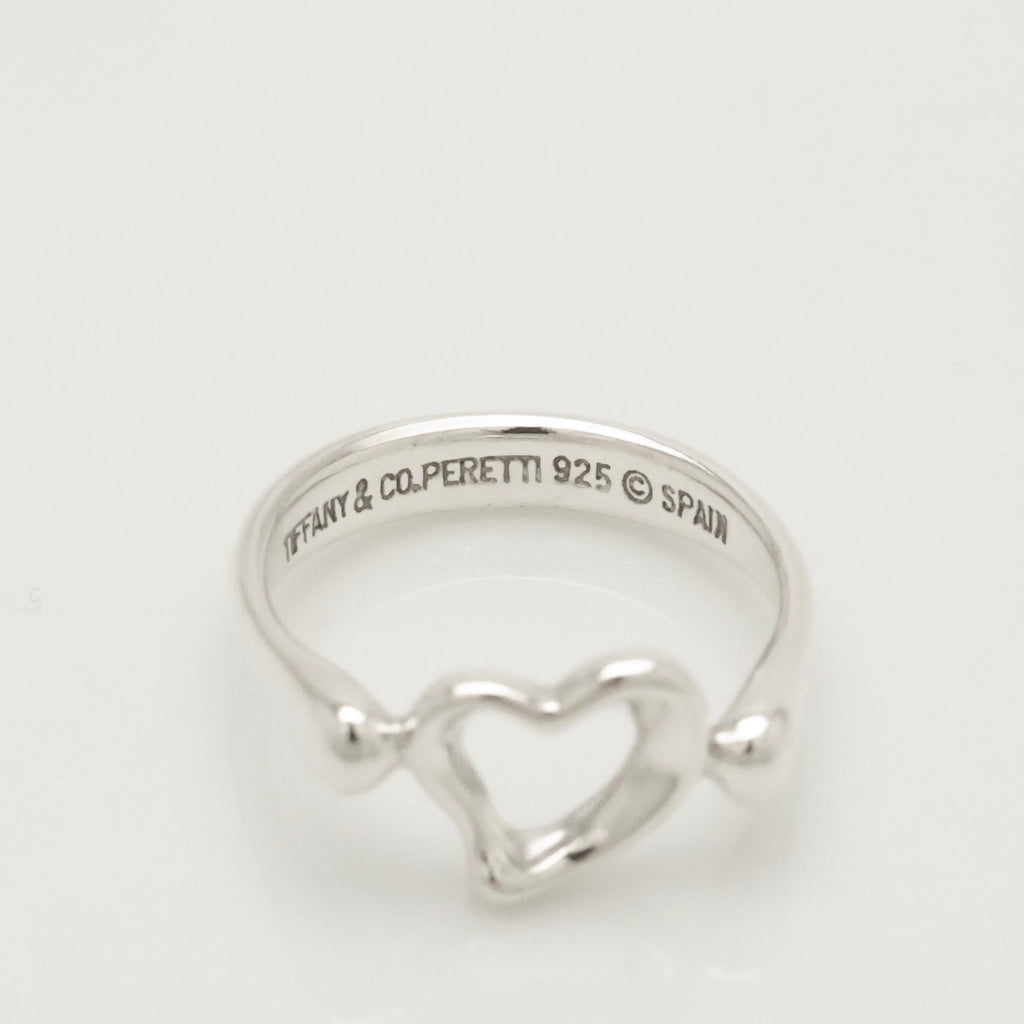 Tiffany & Co. Elsa Peretti Open Heart Ring Sterling Silver 925