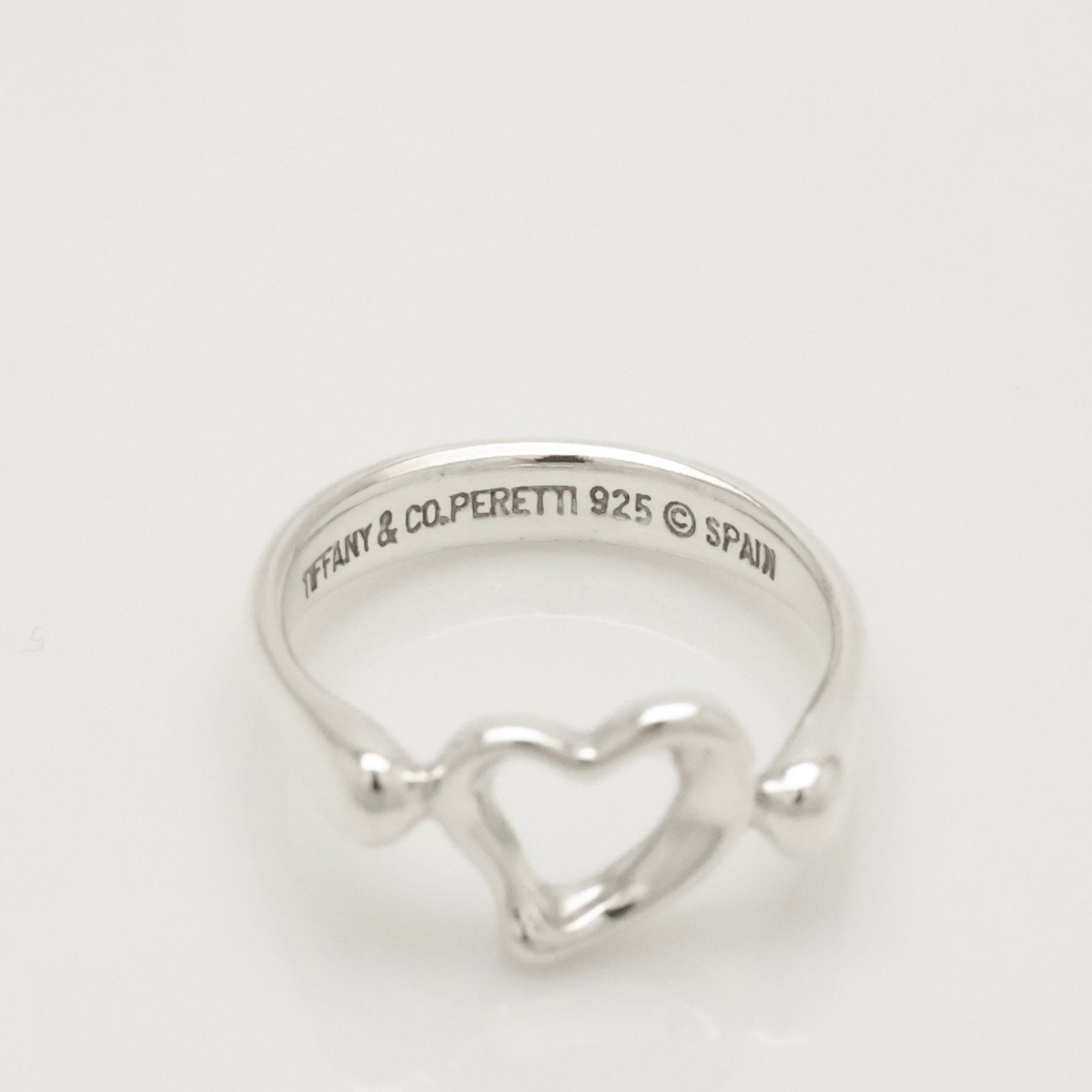 Tiffany & Co. Elsa Peretti Open Heart Ring Sterling Silver 925