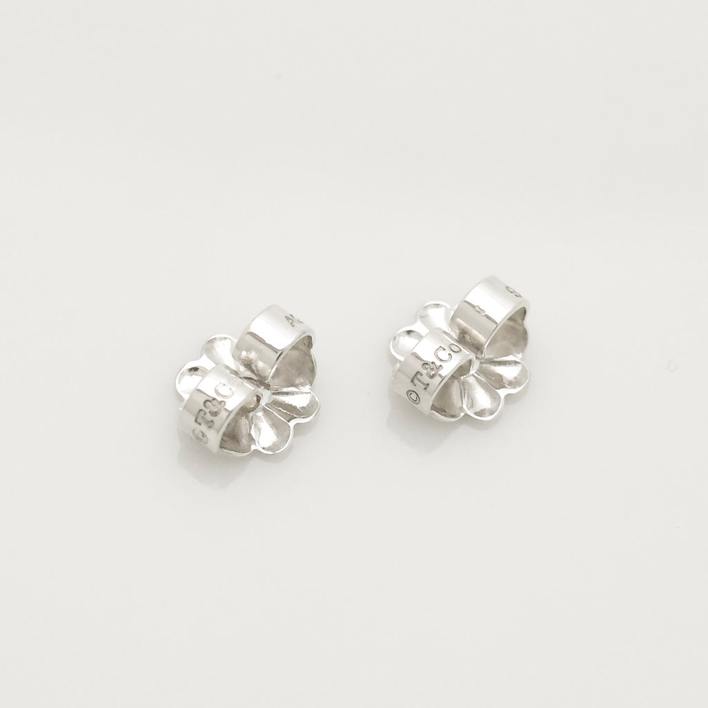  Tiffany & Co. Picasso Crown of Heart Stud Earrings Sterling Silver 925 