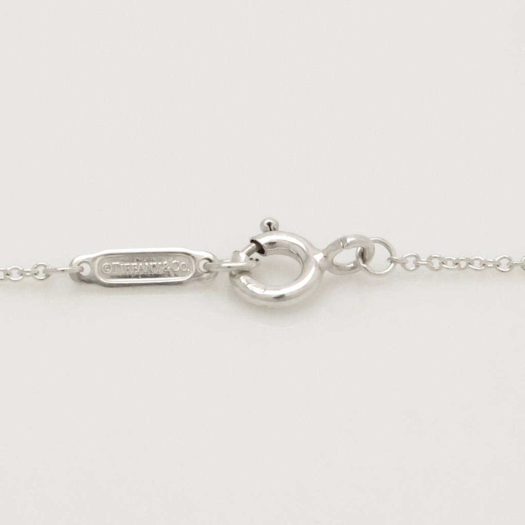  Tiffany & Co. Letter M Notes Initial Disc Necklace Sterling Silver 925
