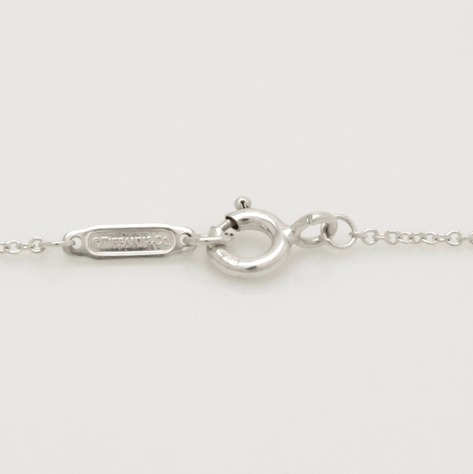  Tiffany & Co. Letter M Notes Initial Disc Necklace Sterling Silver 925
