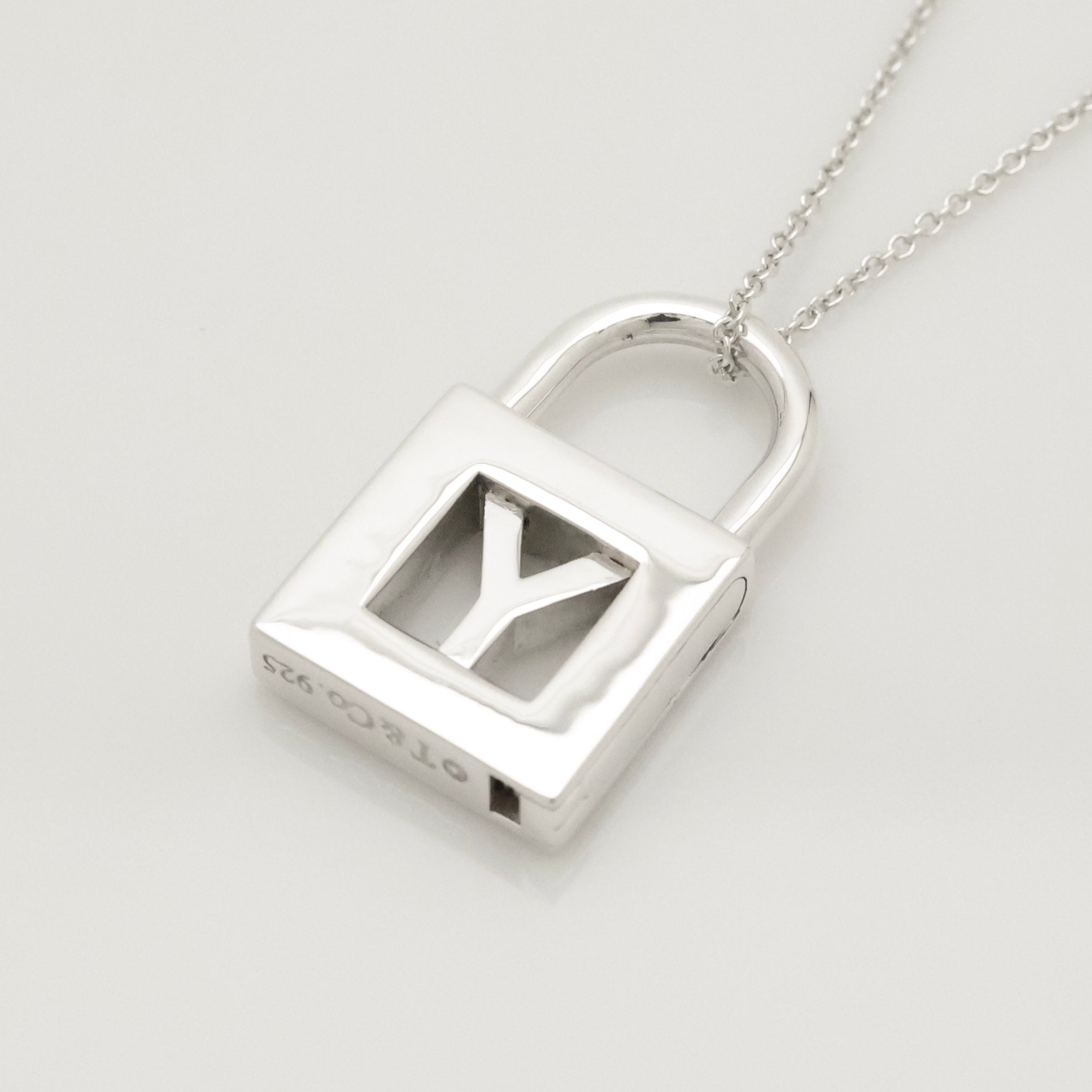 TIFFANY&Co. カデナ ロック アルファベット Y ネックレス AG925