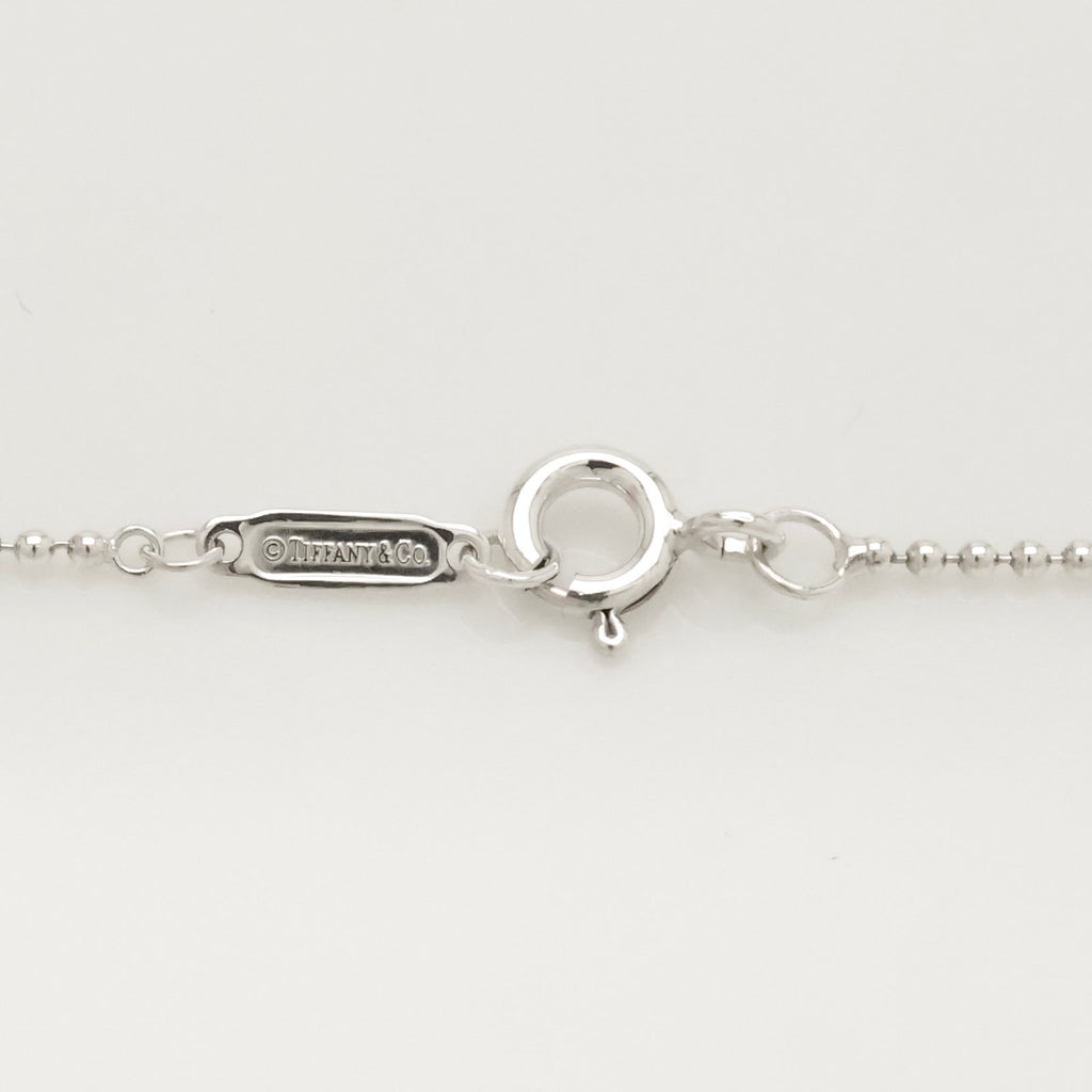  Tiffany & Co. Letter M Notes Initial Disc Necklace Sterling Silver 925