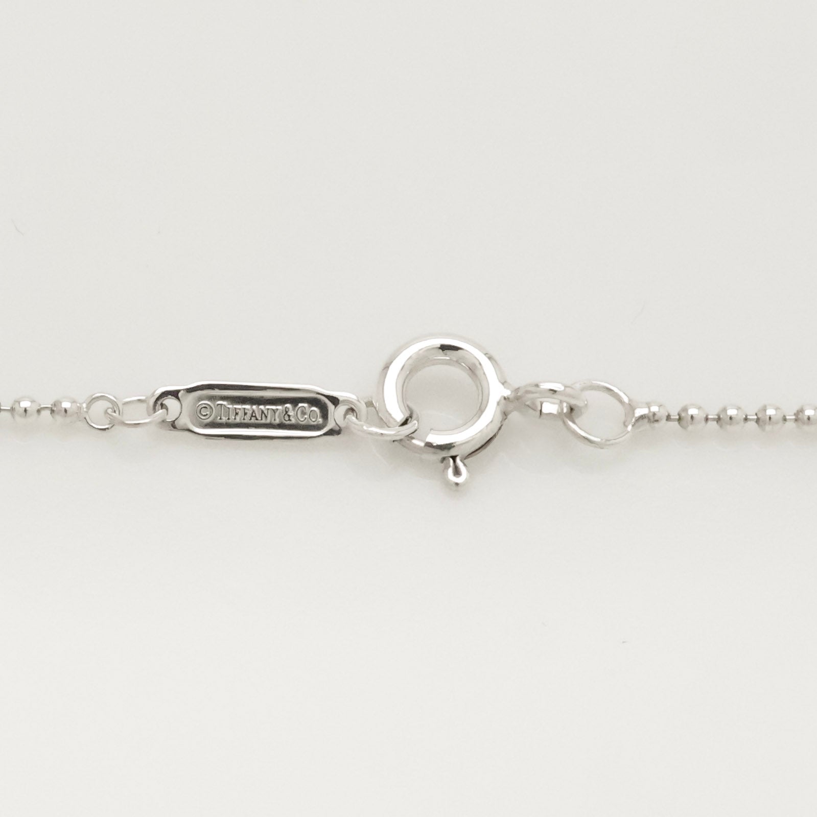  Tiffany & Co. Letter M Notes Initial Disc Necklace Sterling Silver 925