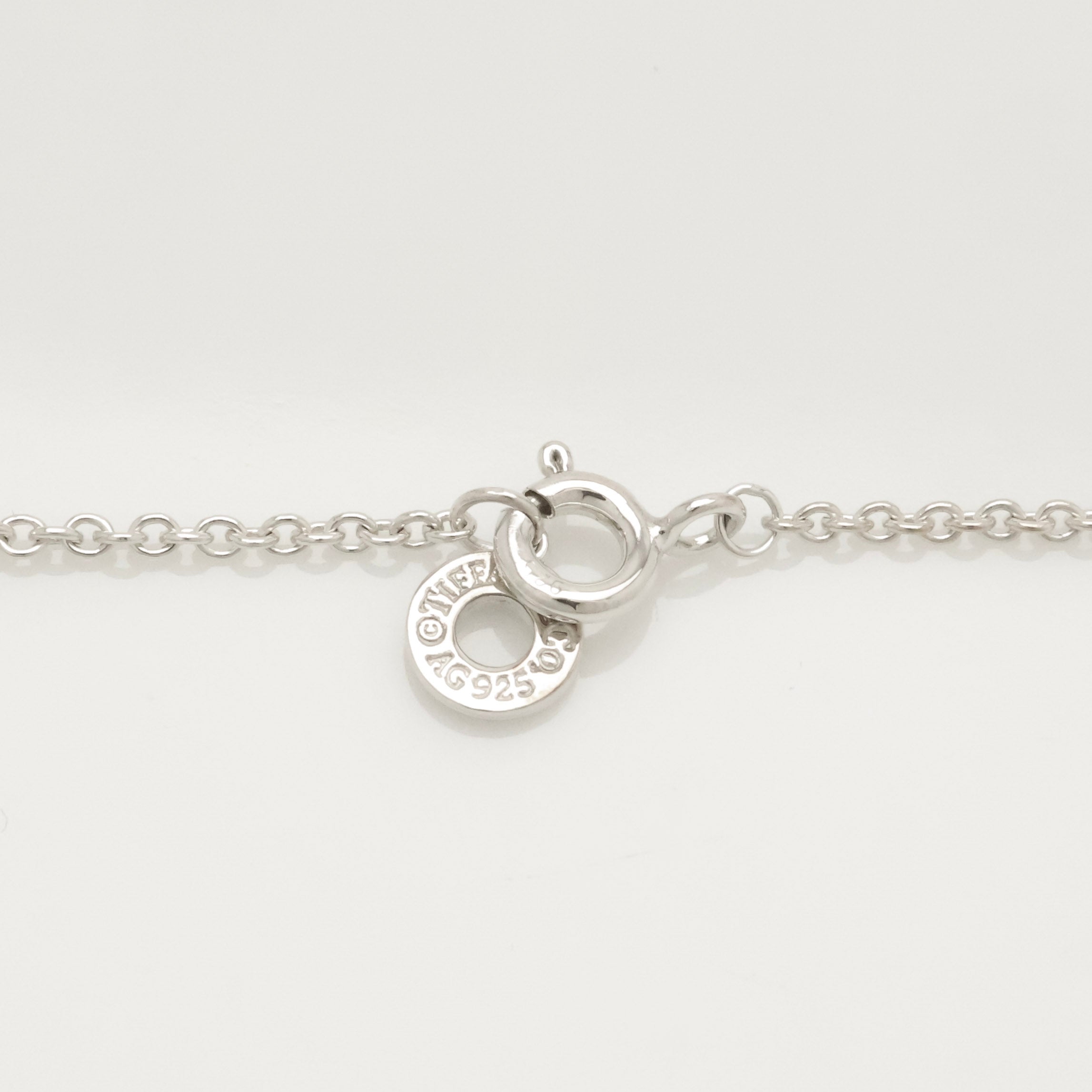  Tiffany & Co. 1837 Interlocking Circles Drop Necklace Sterling Silver 925 