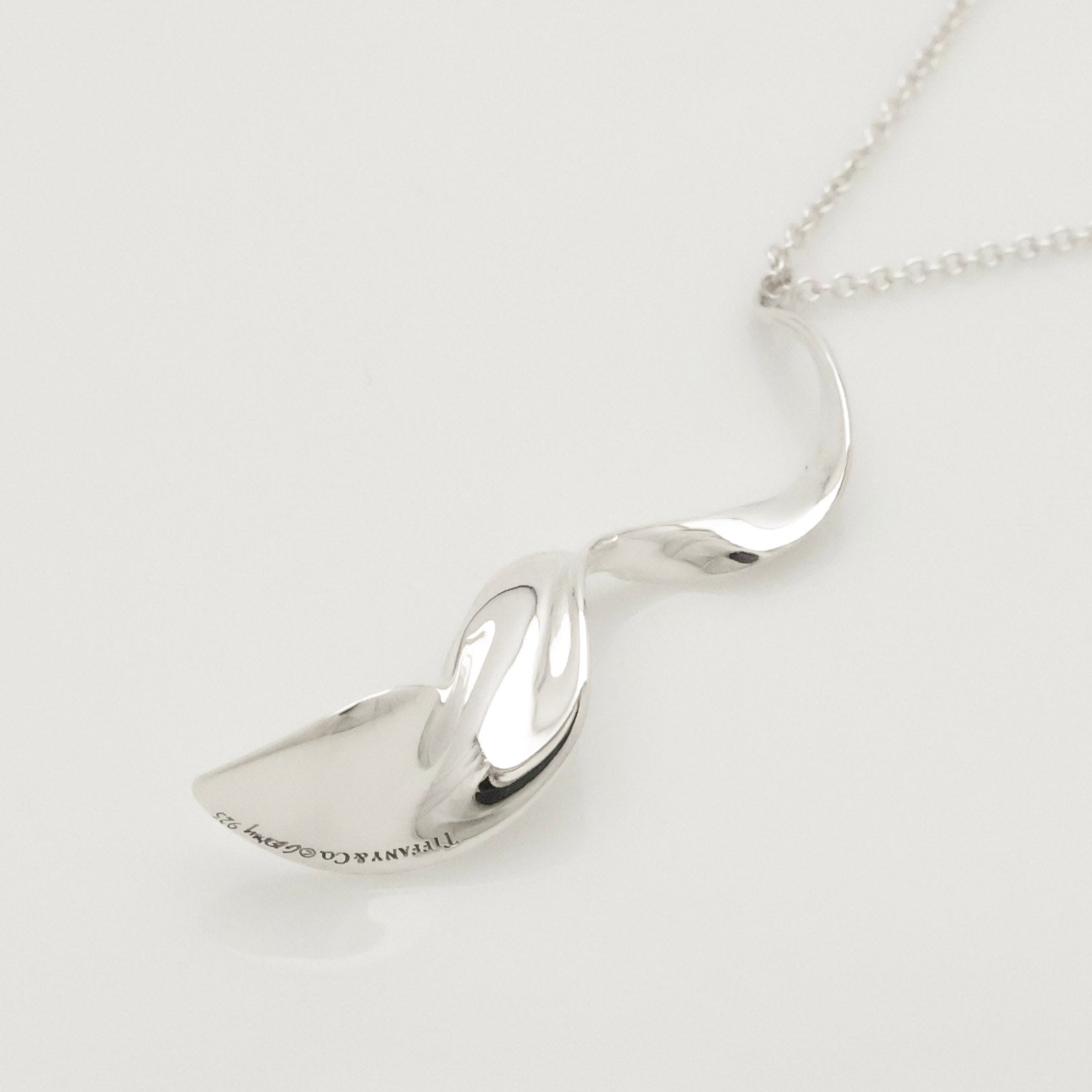 Tiffany & Co. Frank Gehry Orchid Drop Pendant Necklace Sterling Silver 925