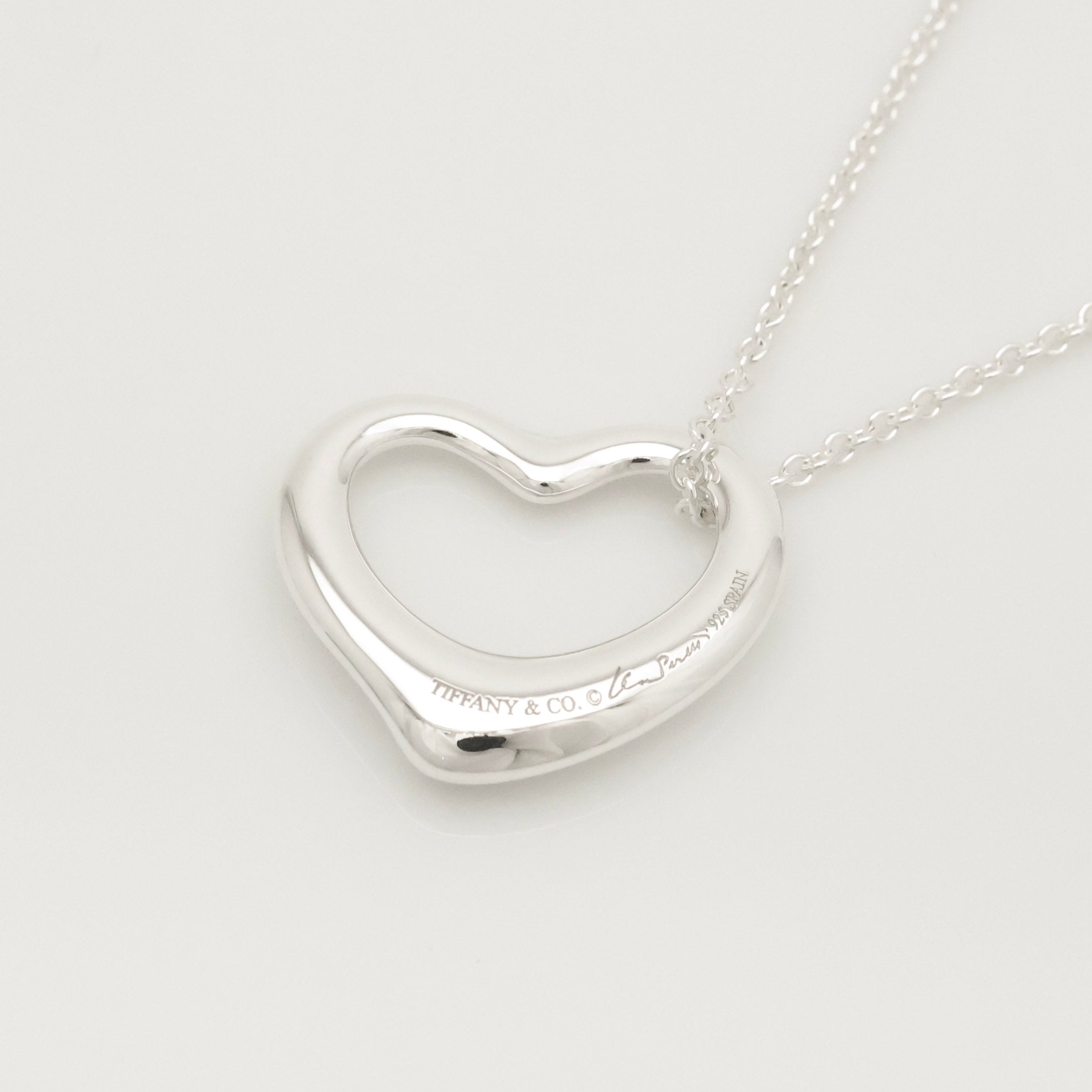 TIFFANY&Co. オープンハート 22mm エルサペレッティ ネックレス AG925
