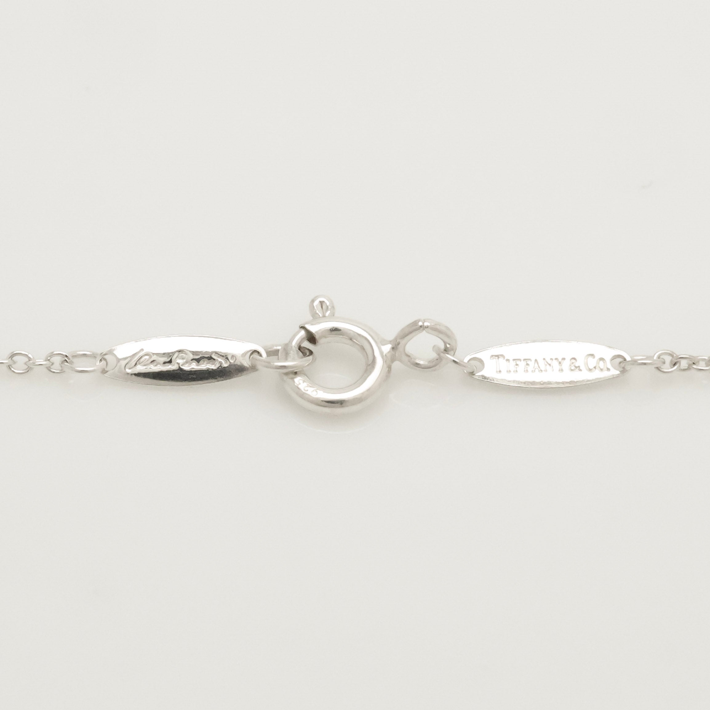 Tiffany & Co. Initial Letter "H" Pendant Necklace Sterling Silver 925