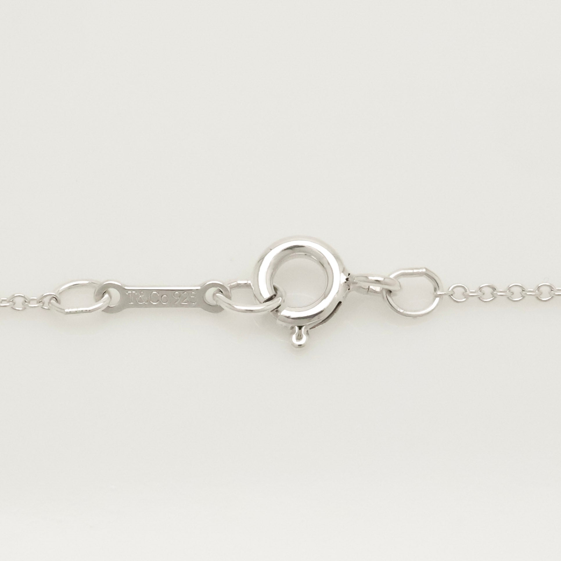Tiffany & Co. Loving Heart Diamond Pendant Necklace Sterling Silver 925