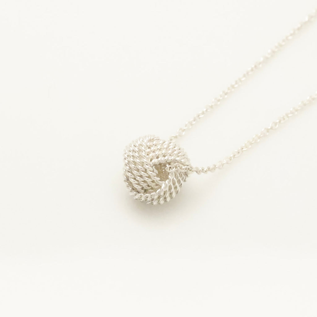 Tiffany & Co. Somerset Twist Knot Mesh Necklace Sterling Silver 925