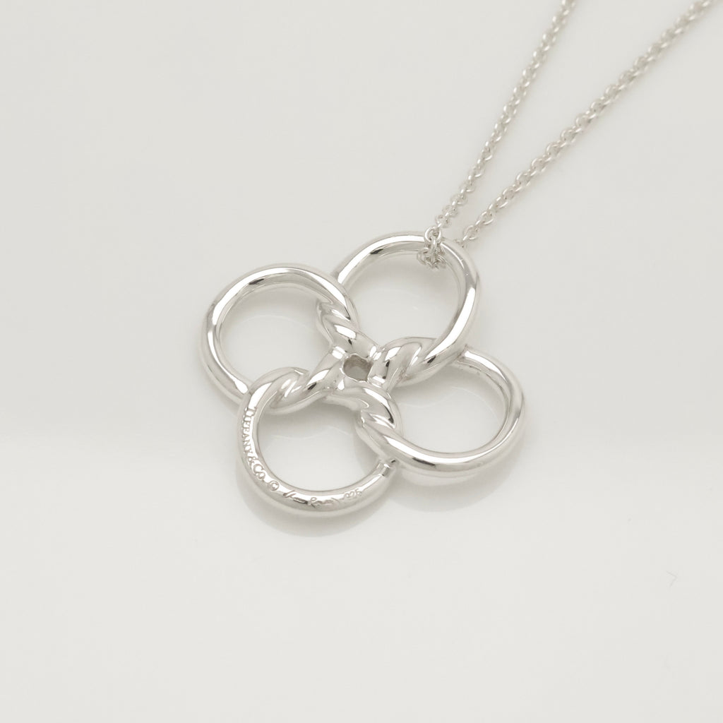 Tiffany & Co. Quadrifoglio Four Leaf Clover Necklace Sterling Silver 925