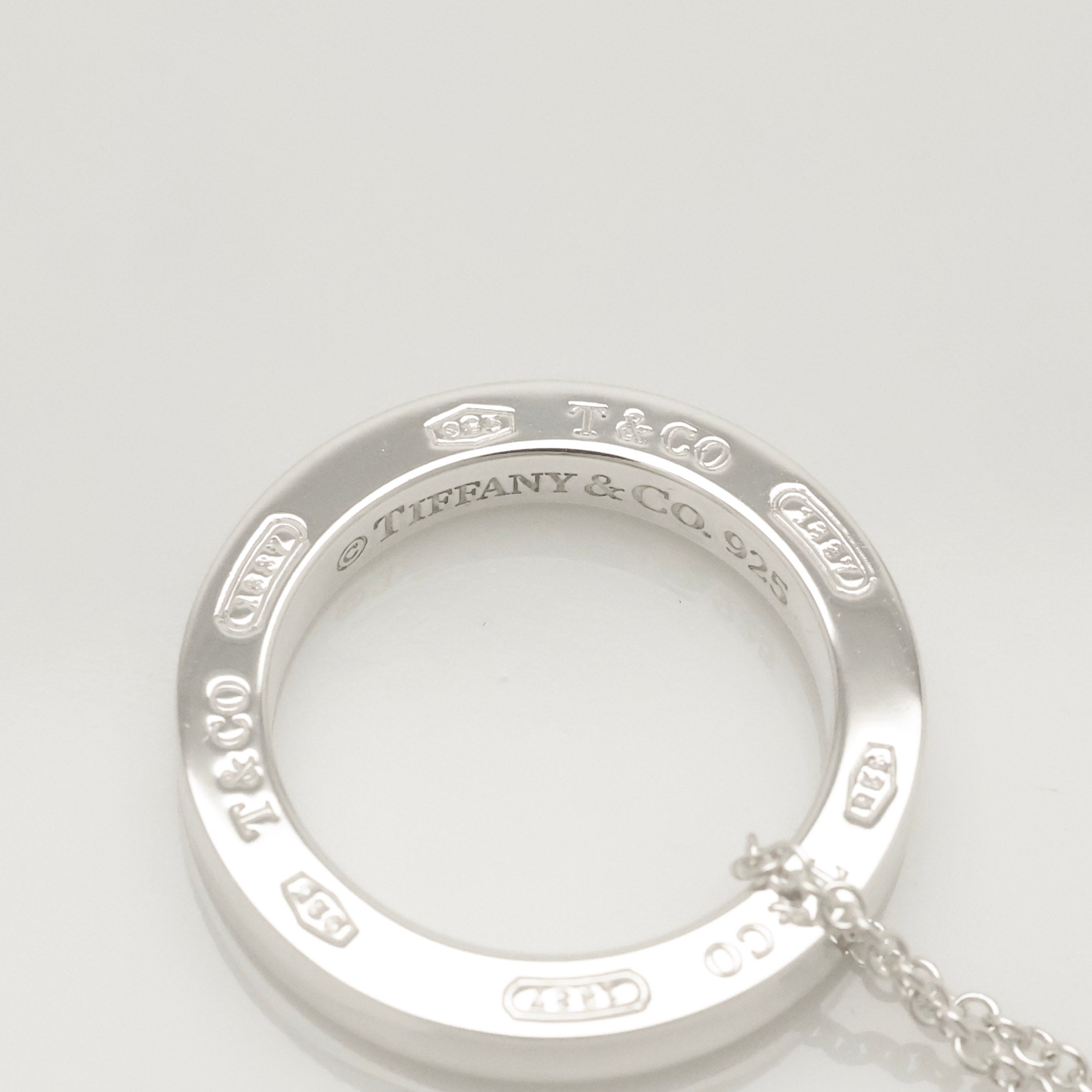 Tiffany & Co. Round Circle Pendant Necklace Sterling Silver 925