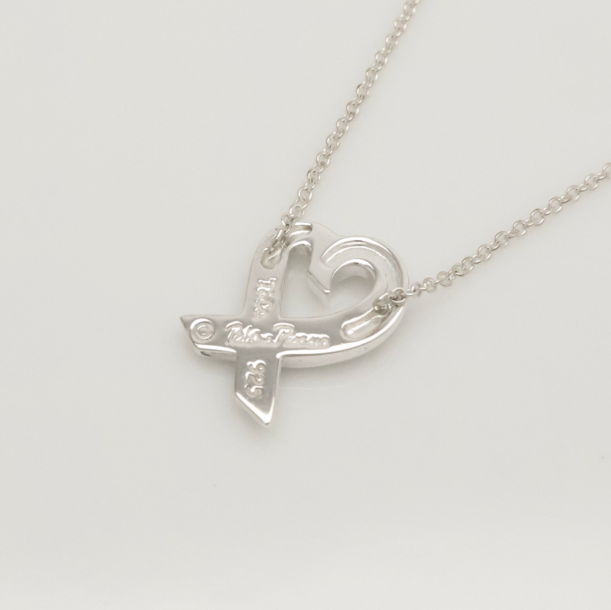 TIFFANY&Co. ラビング ハート 1P ピンクサファイア パロマピカソ ネックレス AG925