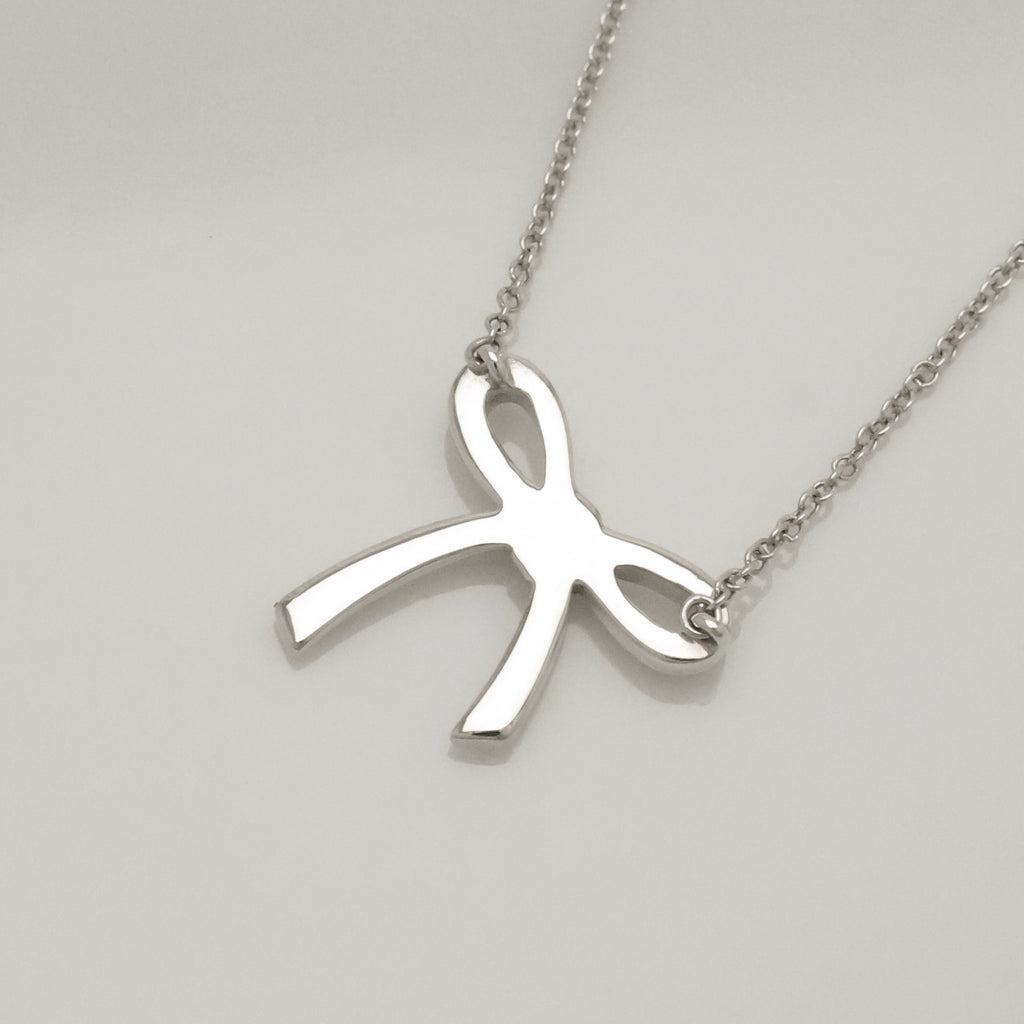 Tiffany & Co. Ribbon Bow Necklace Pendant  Sterling Silver 925 