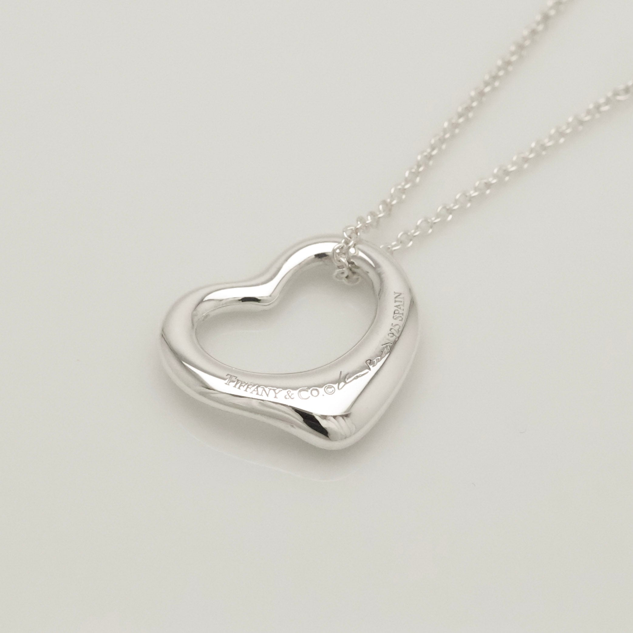 TIFFANY&Co. オープンハート 15mm エルサペレッティ ネックレス AG925