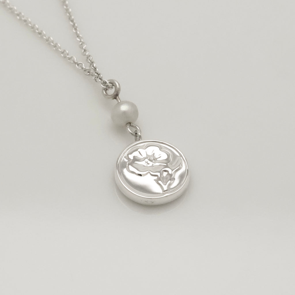 TIFFANY&Co. ネイチャー ローズ フラワー パール ネックレス AG925