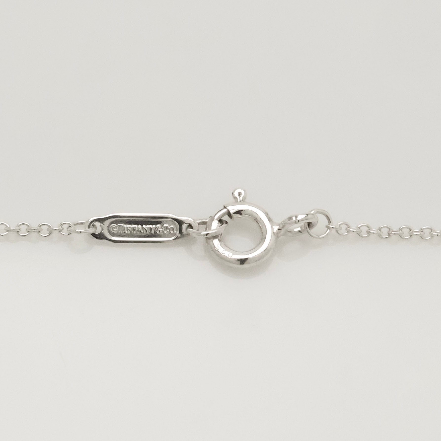 Tiffany & Co. Round Keyhole Lock Padlock Necklace Sterling Silver 925
