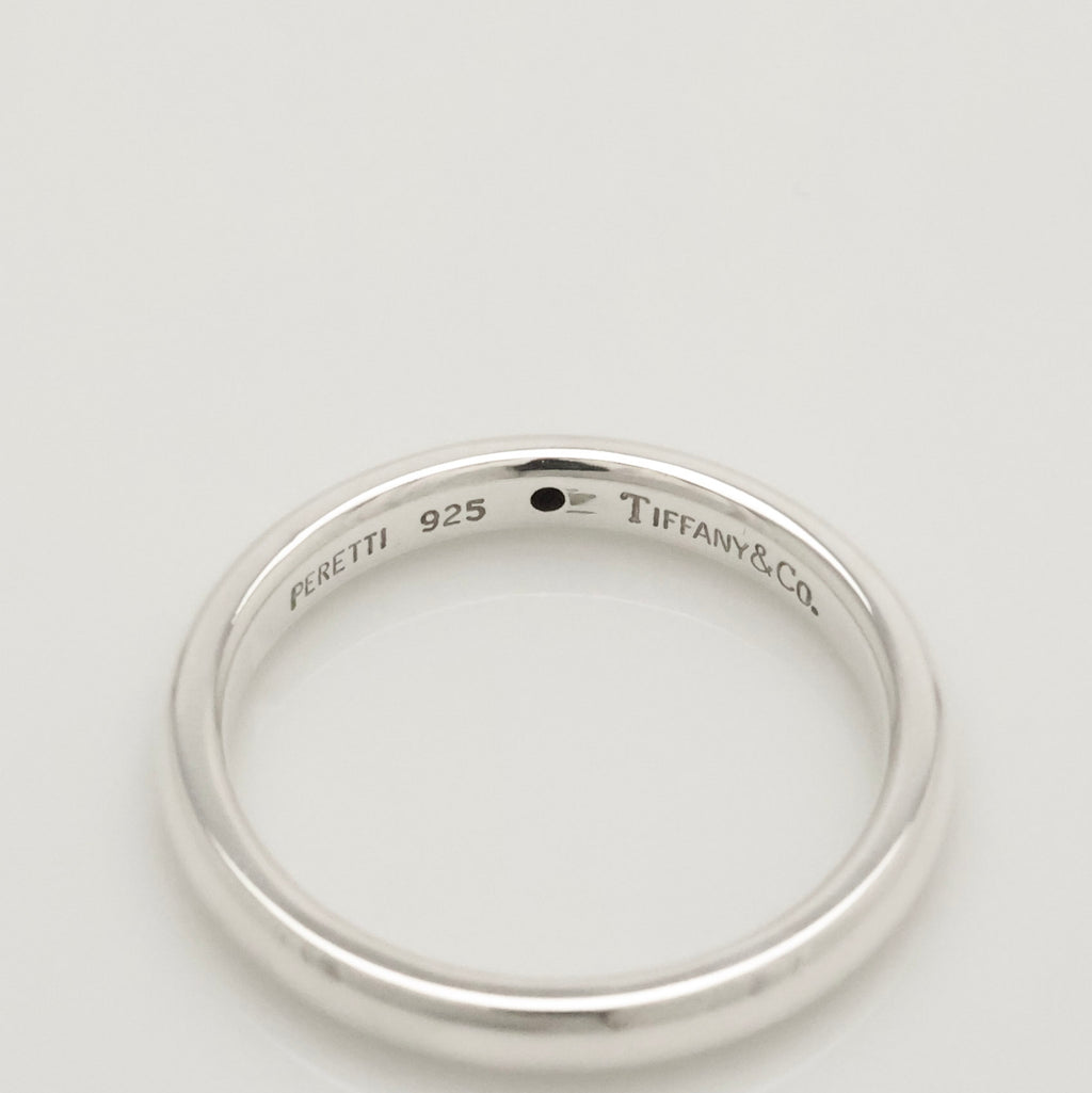 Tiffany & Co. Diamond Stacking Band Ring  Sterling Silver 925 