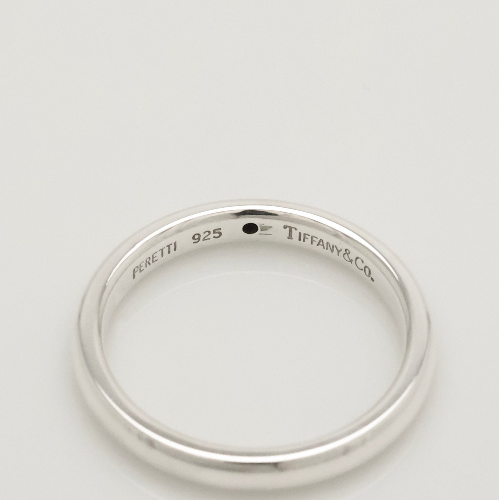 Tiffany & Co. Diamond Stacking Band Ring  Sterling Silver 925 