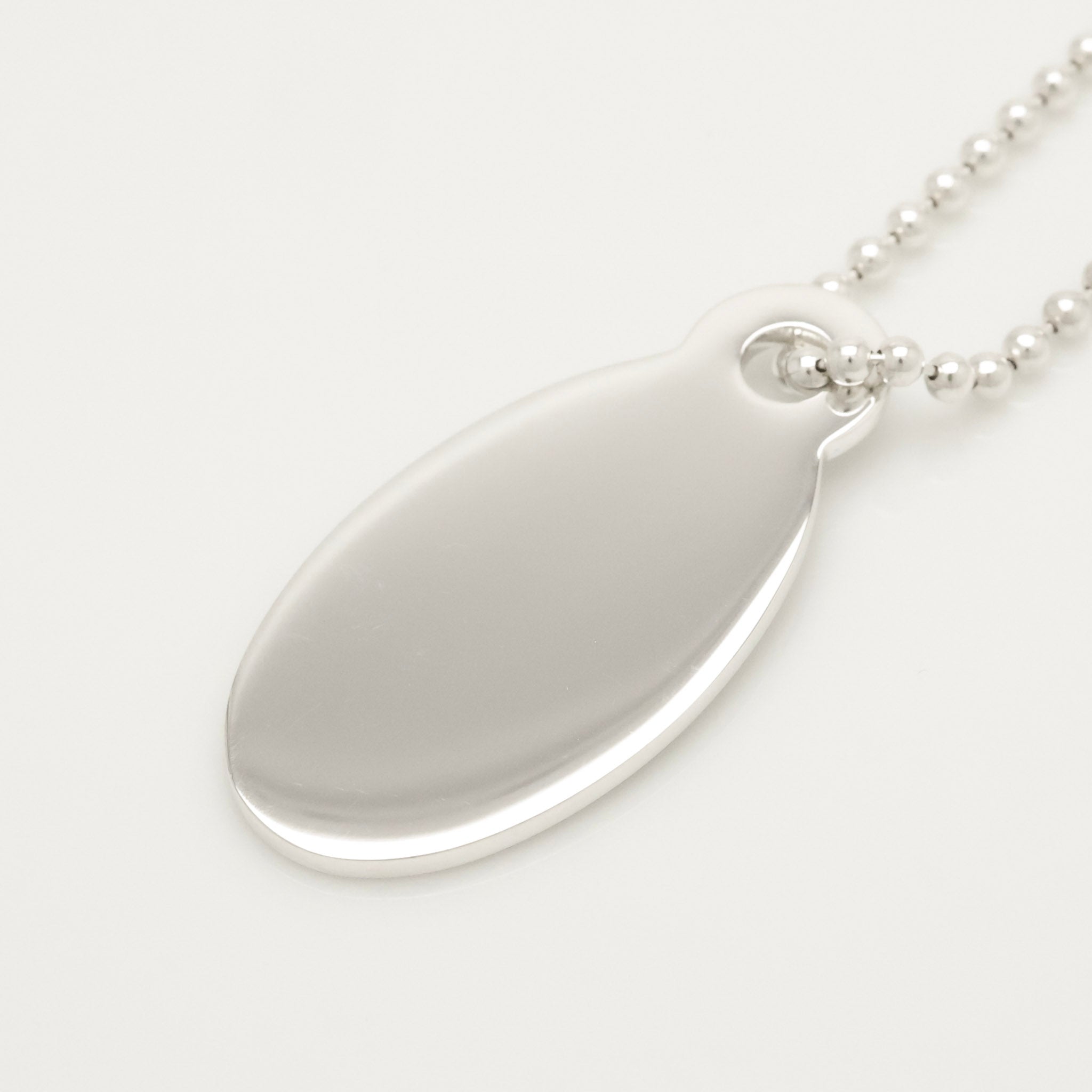 TIFFANY&Co.リターントゥ ティファニー オーバル タグ ボール チェーン ネックレス AG925