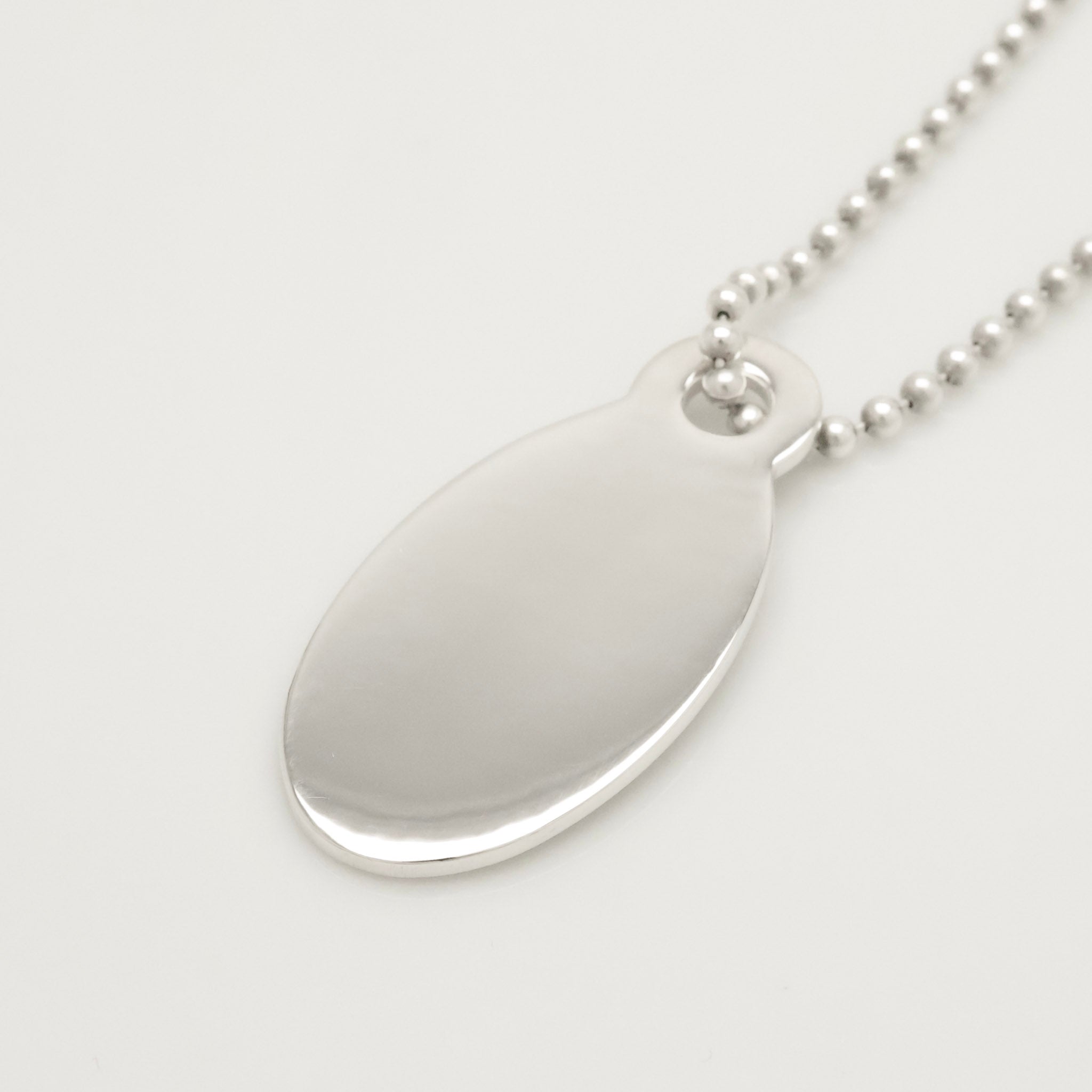 TIFFANY&Co.リターントゥ ティファニー オーバル タグ ボール チェーン ネックレス AG925
