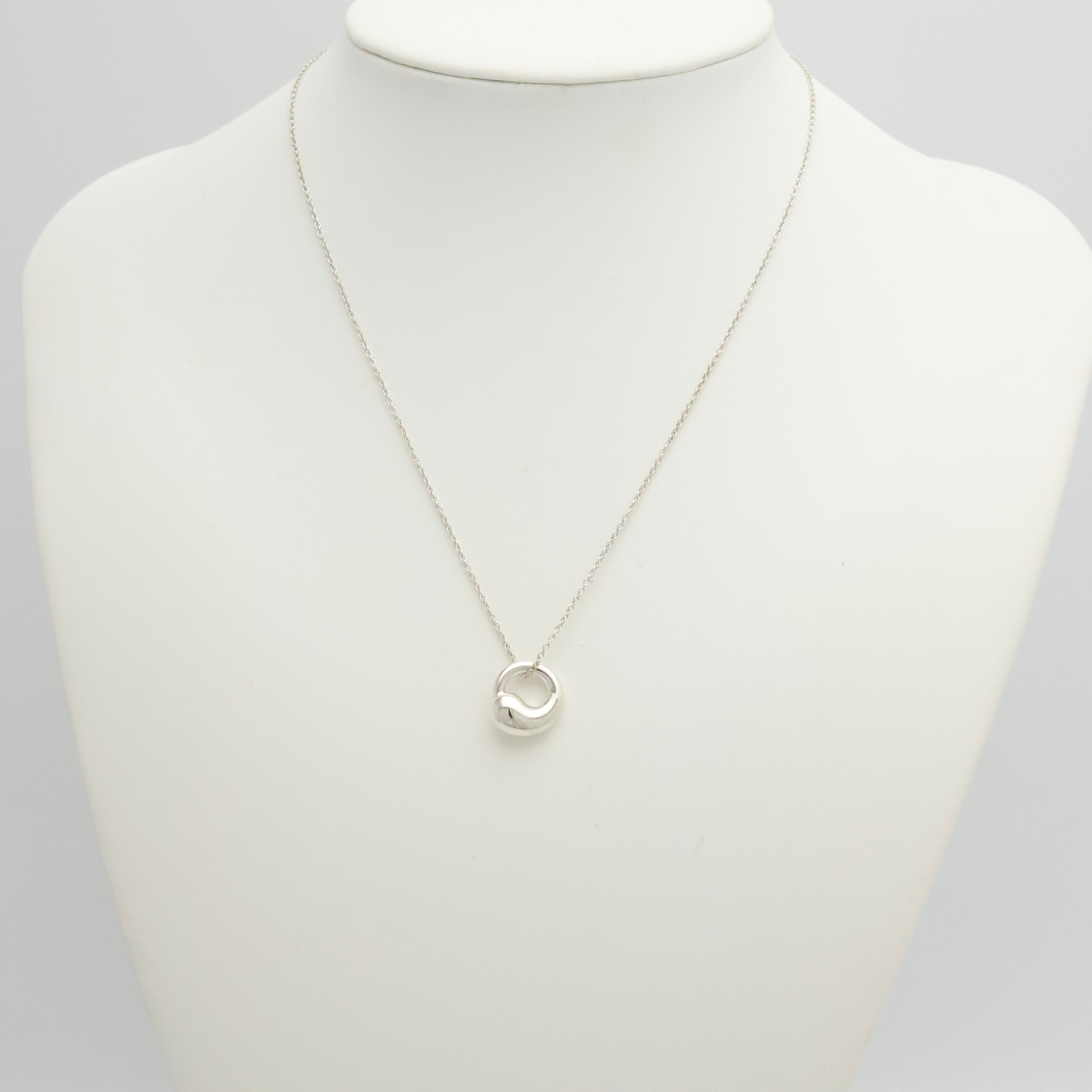 Tiffany & Co. MEDIUM Eternal Circle Necklace Sterling Silver 925 