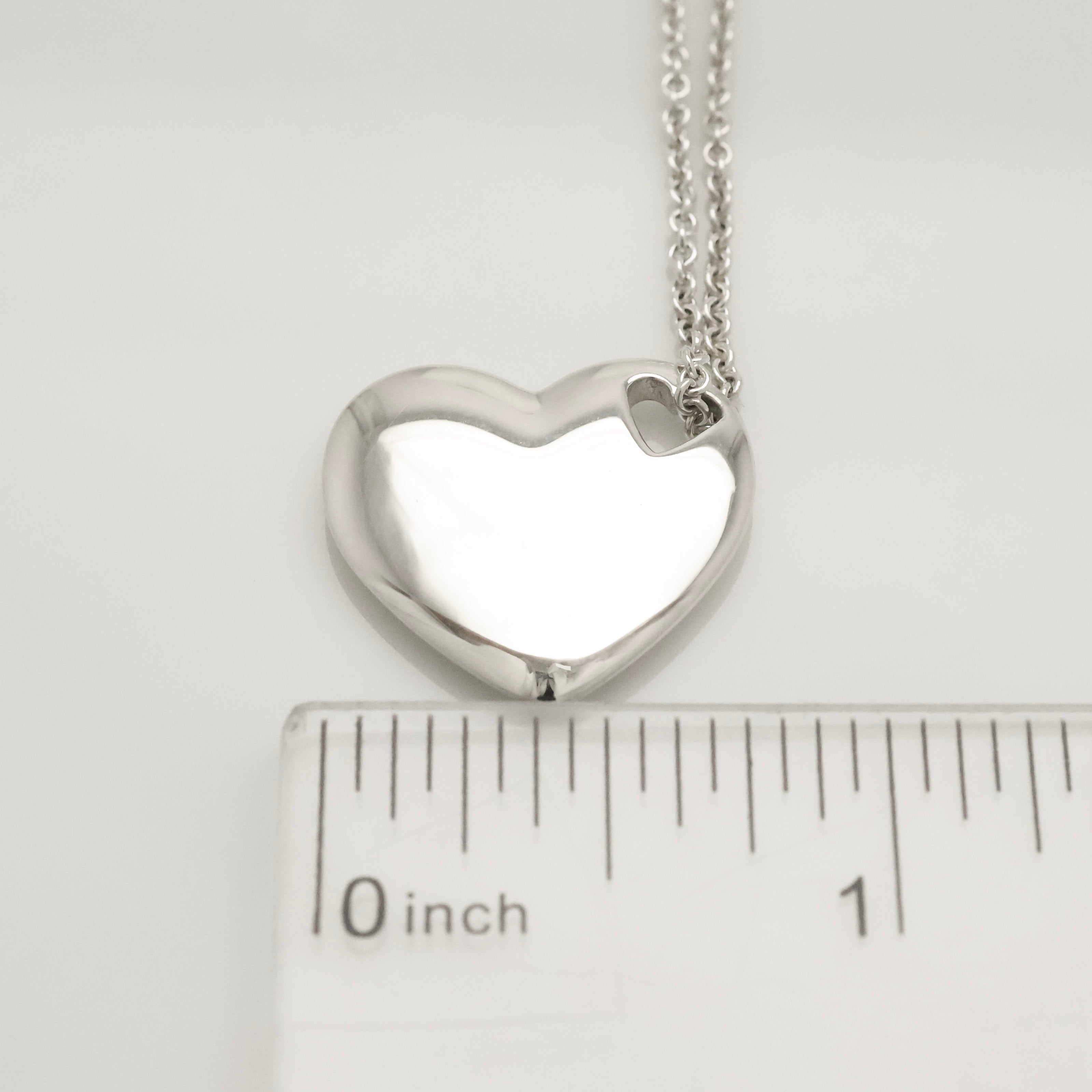 Tiffany & Co. Stencil Cutout Two Heart Necklace  Sterling Silver 925