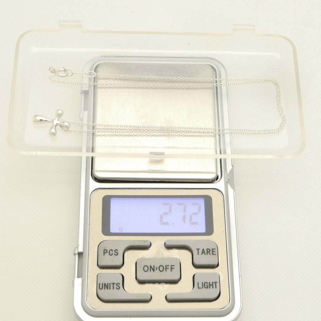  Tiffany & Co. Small Cross Pendant Necklace  Sterling Silver 925 