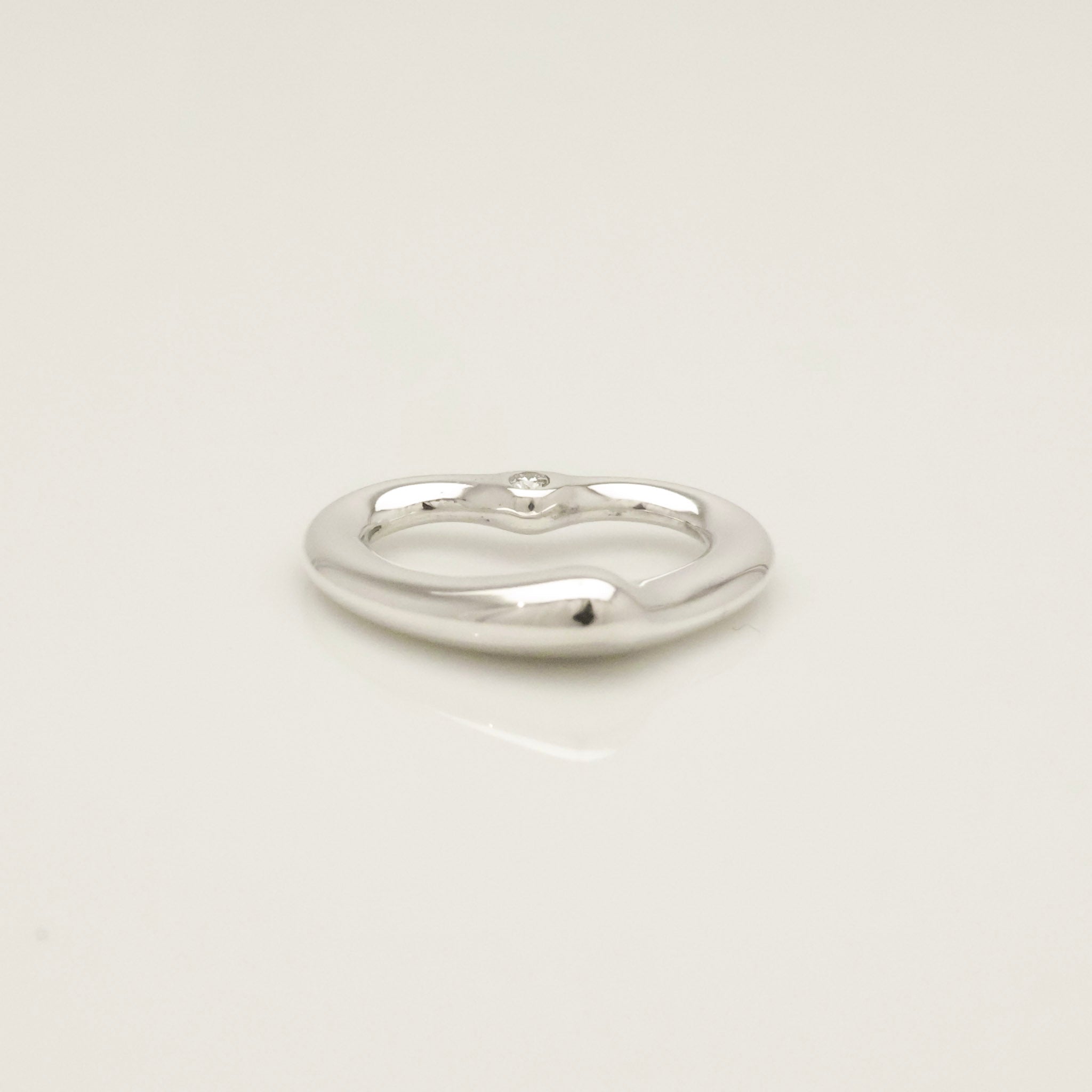 TIFFANY&Co. オープンハート 22mm 1P ダイヤモンド エルサペレッティ チャーム AG925