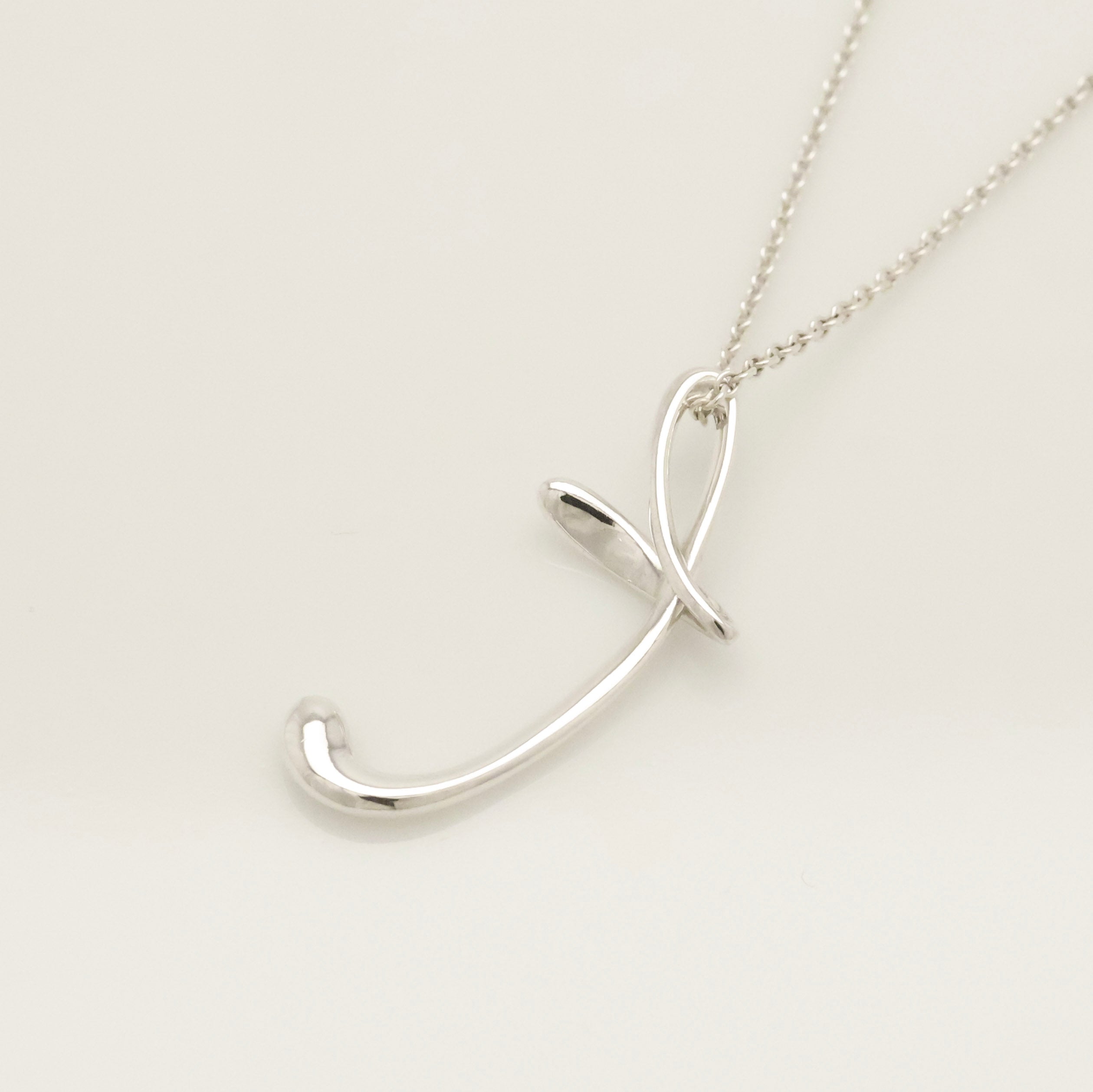 TIFFANY&Co. ノーツ レター T イニシャル  ネックレス AG925