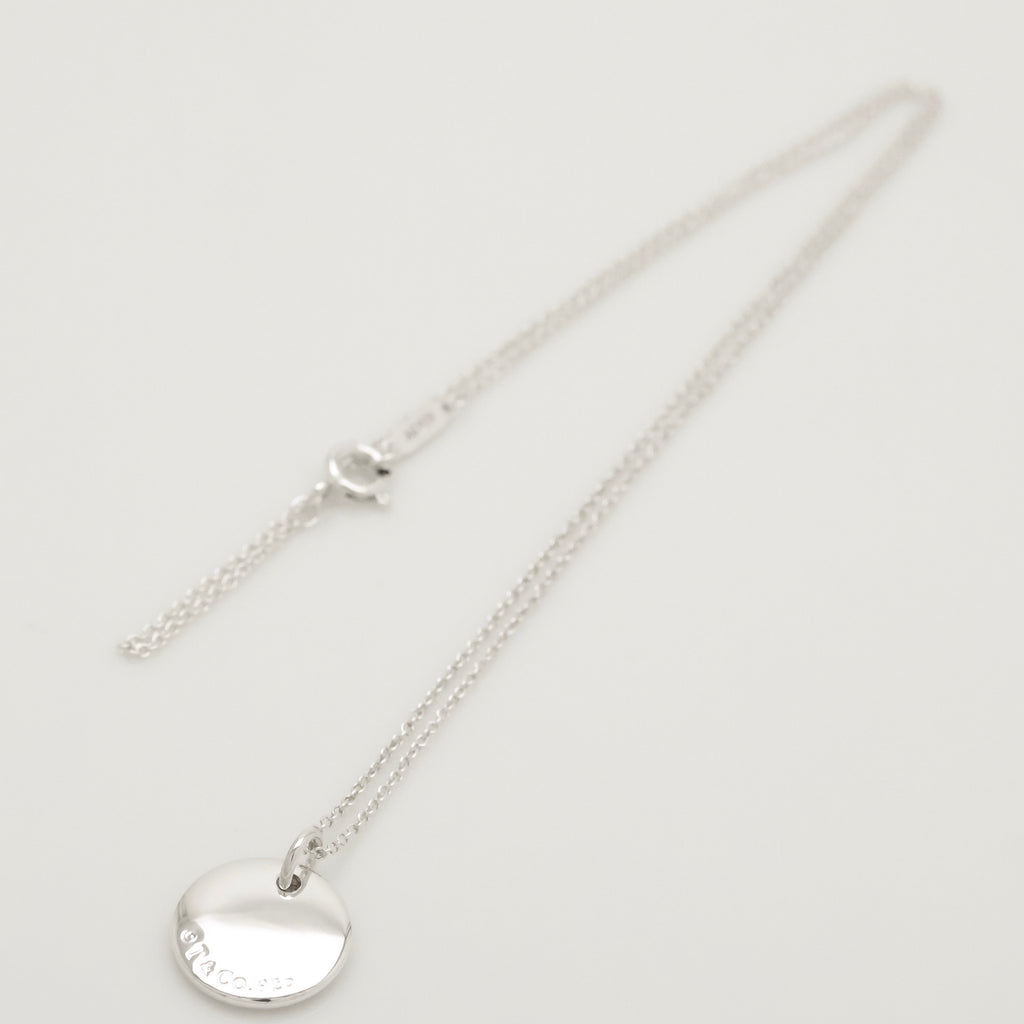 TIFFANY&Co. ノーツ レター ラウンド イニシャル H ディスク ネックレス AG925