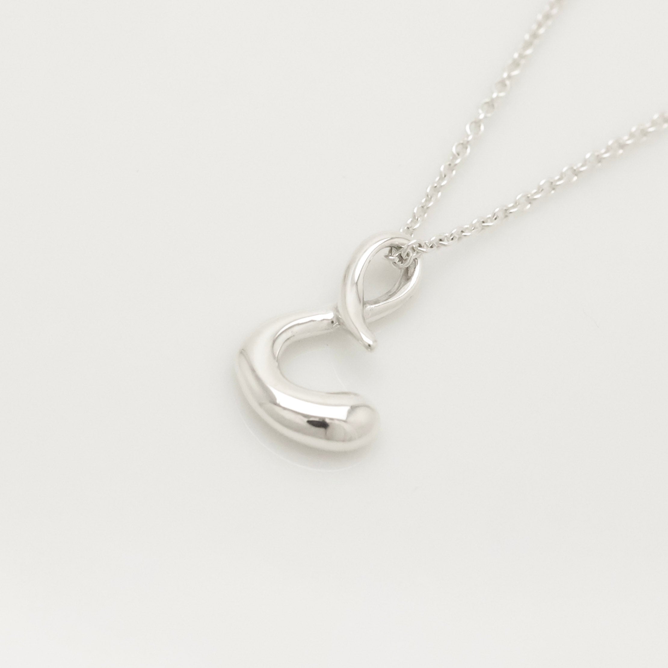 TIFFANY&Co. ノーツ レター S イニシャル 1P ダイヤモンド ネックレス AG925