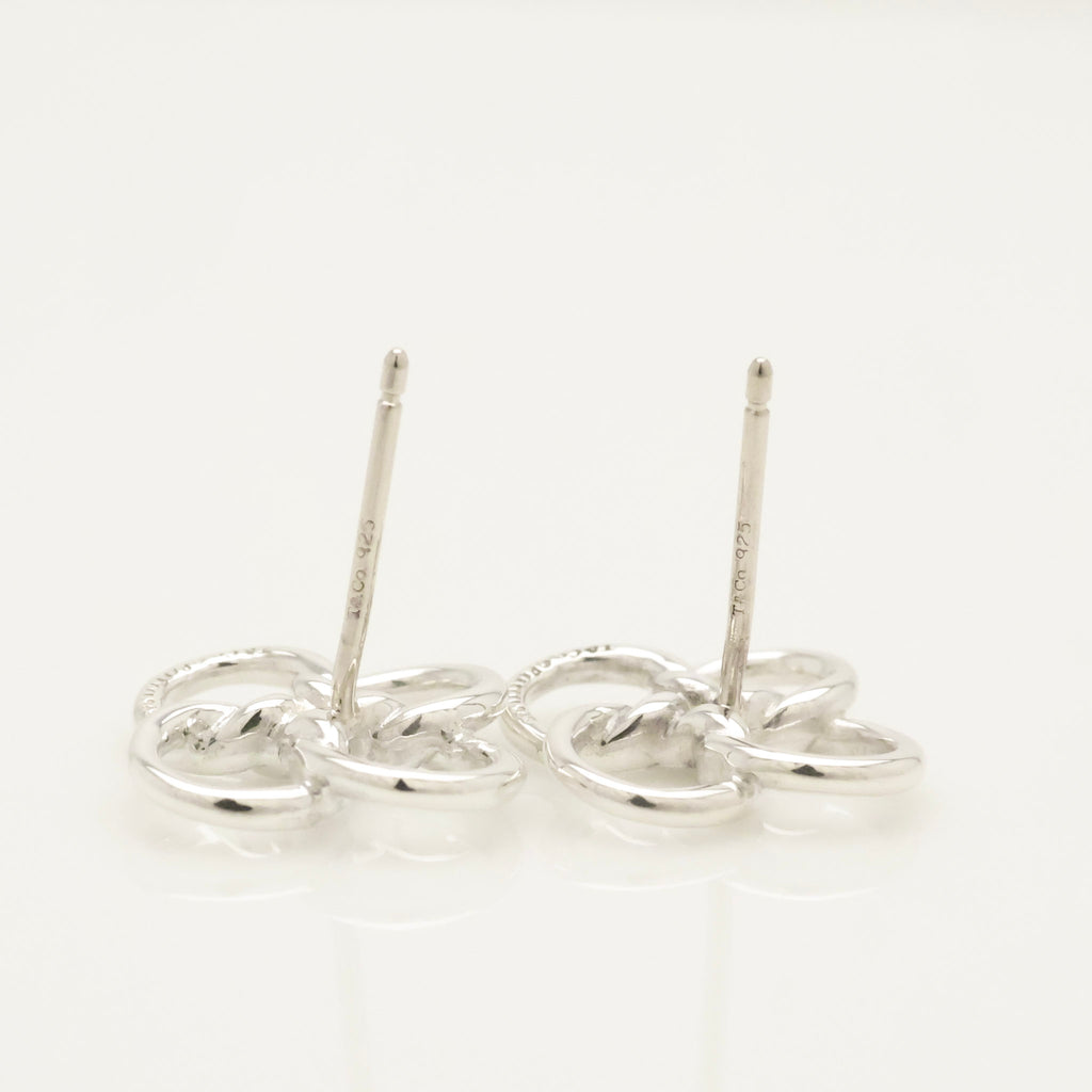Tiffany & Co. Quadrifoglio Four Leaf Clover Stud Earrings Sterling Silver 925