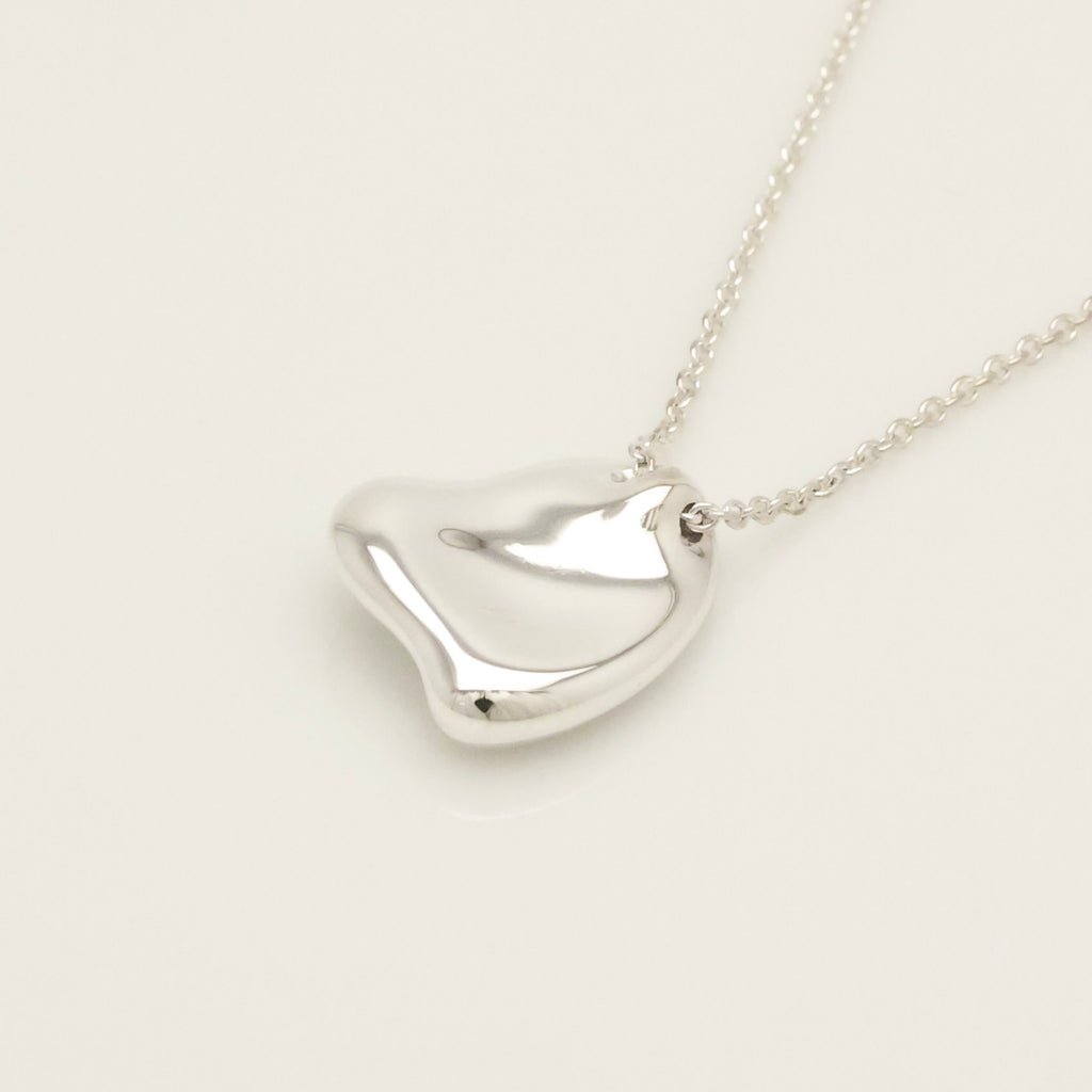  Tiffany & Co. Full Heart Pendant Necklace Sterling Silver 925
