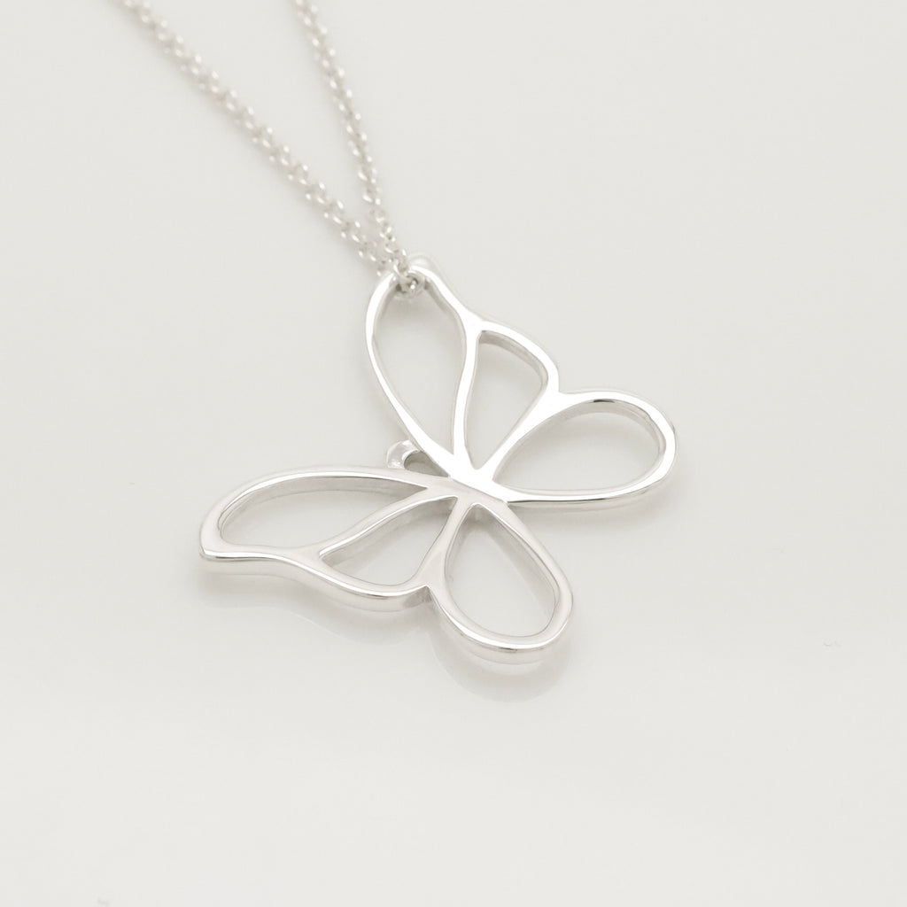 TIFFANY&Co. オープン バタフライ 蝶 ネックレス AG925