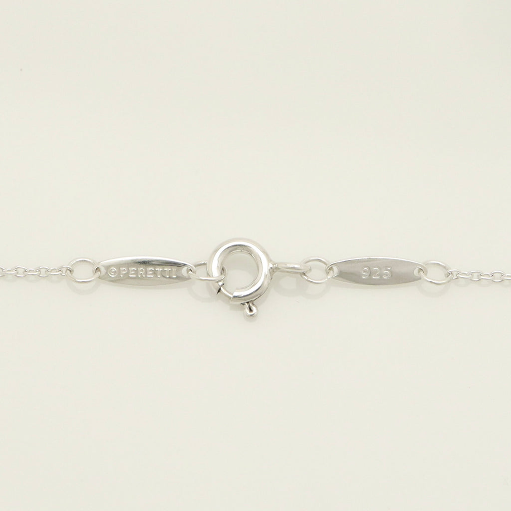 Tiffany & Co. By the Yard Aquamarine Sapphire Necklace Sterling Silver 925