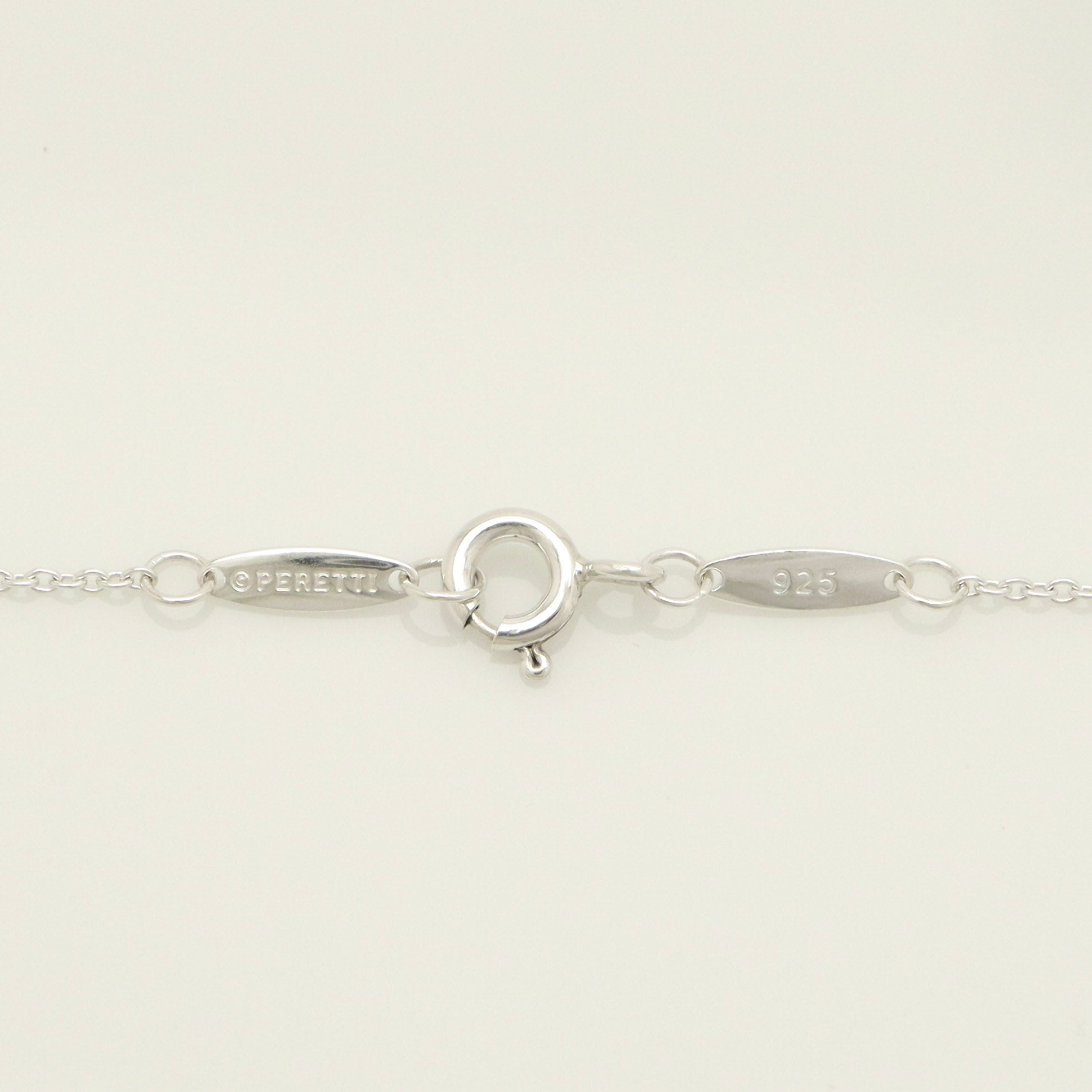 Tiffany & Co. By the Yard Aquamarine Sapphire Necklace Sterling Silver 925
