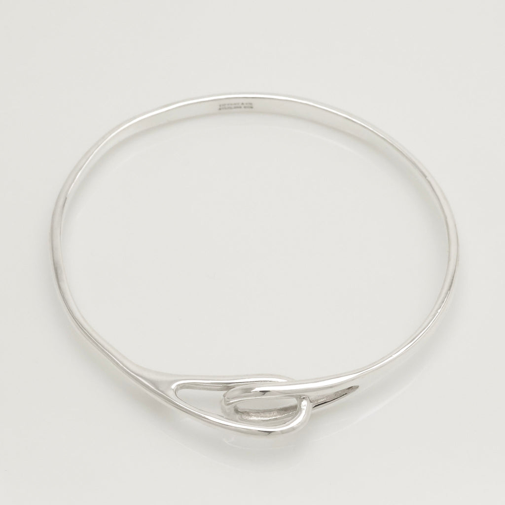 Tiffany & Co. Interlocking Double Loop Bangle Bracelet Sterling Silver 925
