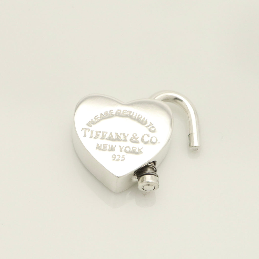 Tiffany & Co. Heart Charm Padlock Lock or Pendant in Sterling Silver 925