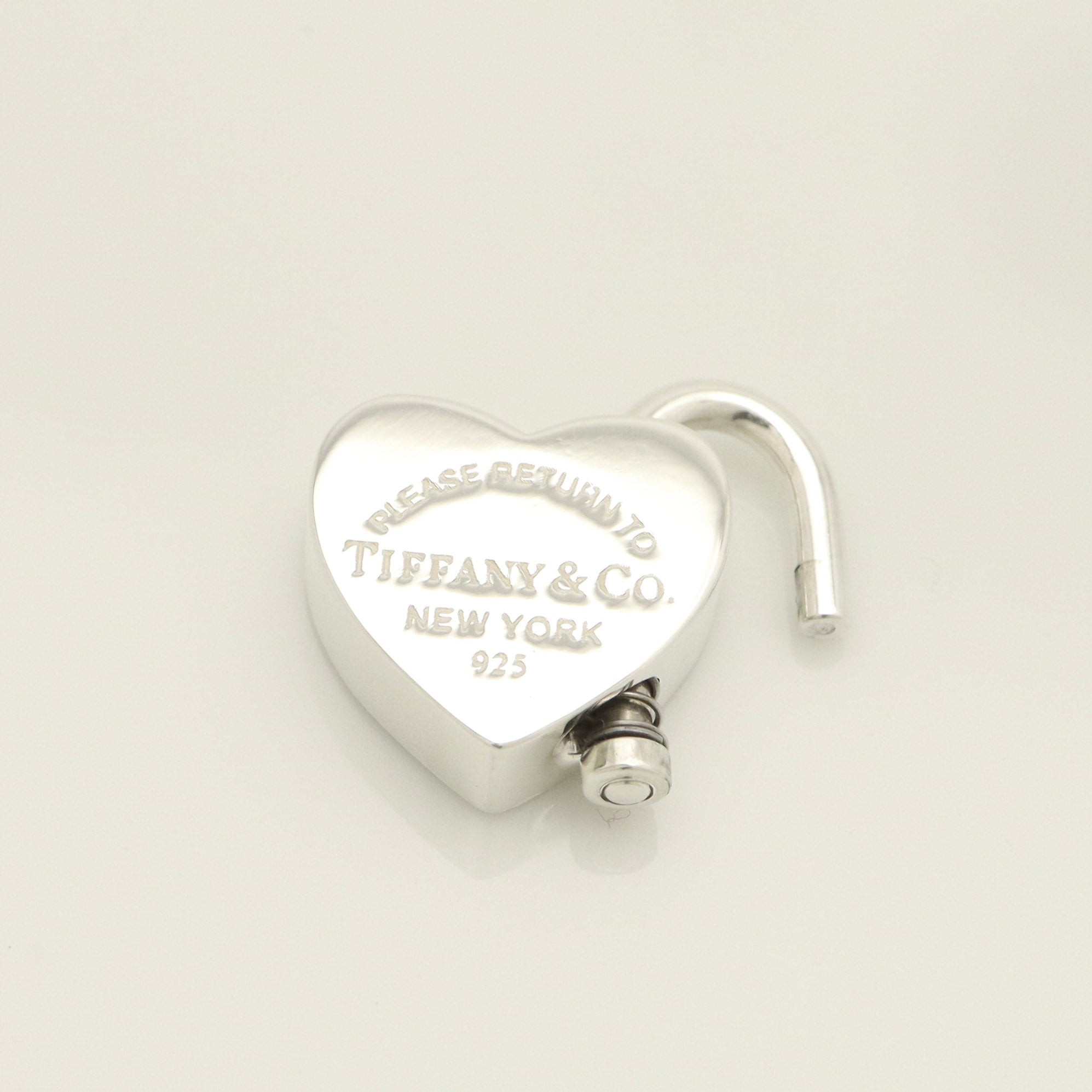 Tiffany & Co. Heart Charm Padlock Lock or Pendant in Sterling Silver 925