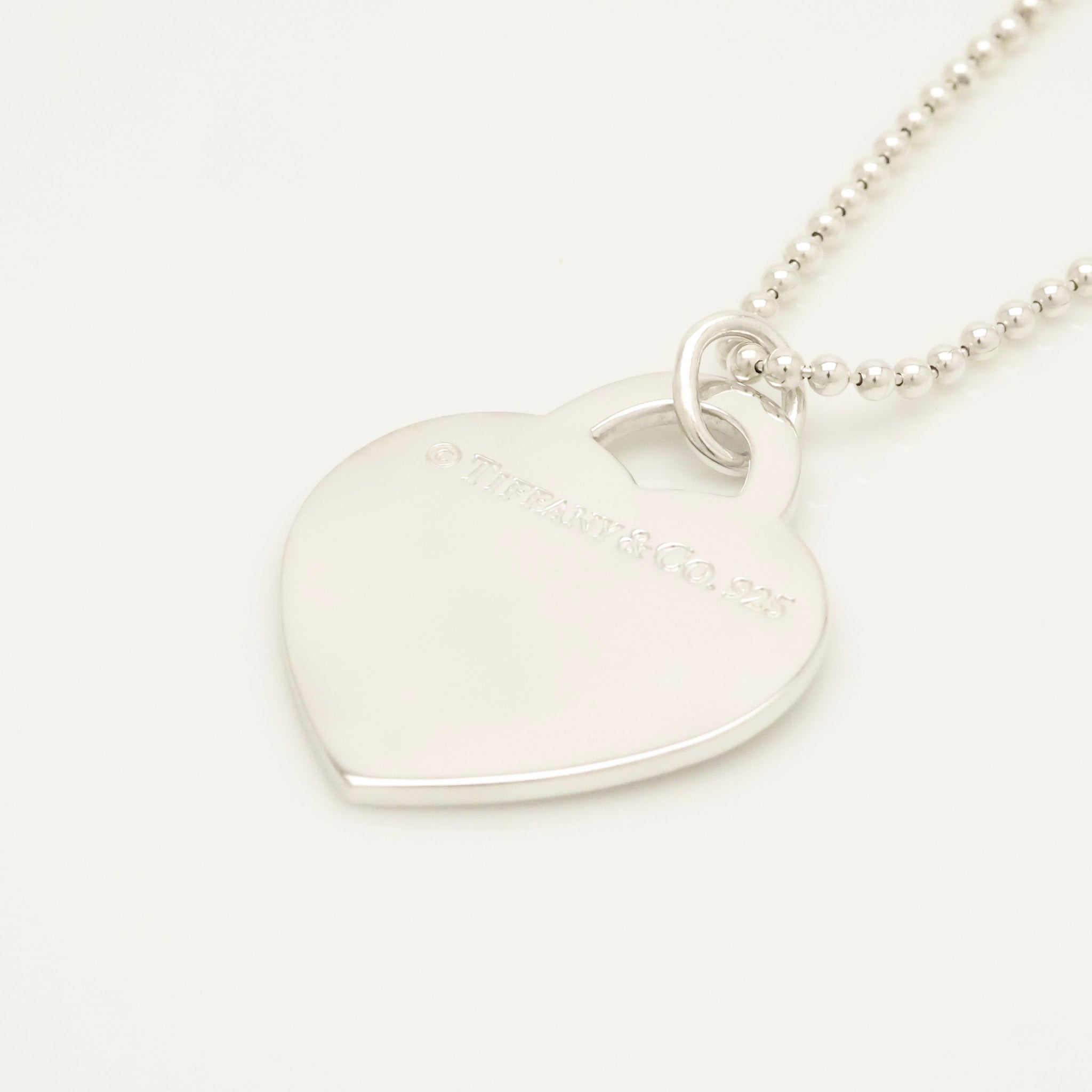 TIFFANY&Co. リターントゥ ティファニー ラージ ハート タグ ボール チェーン ネックレス AG925