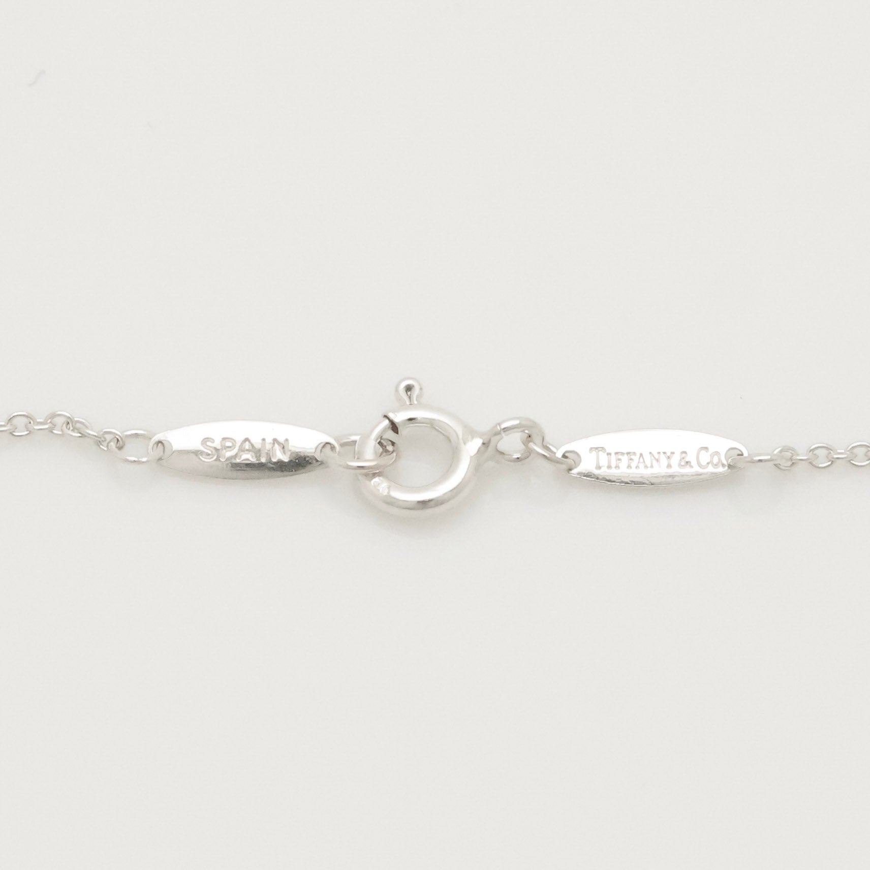 Tiffany & Co. Initial Letter "M" Necklace Pendant Sterling Silver 925