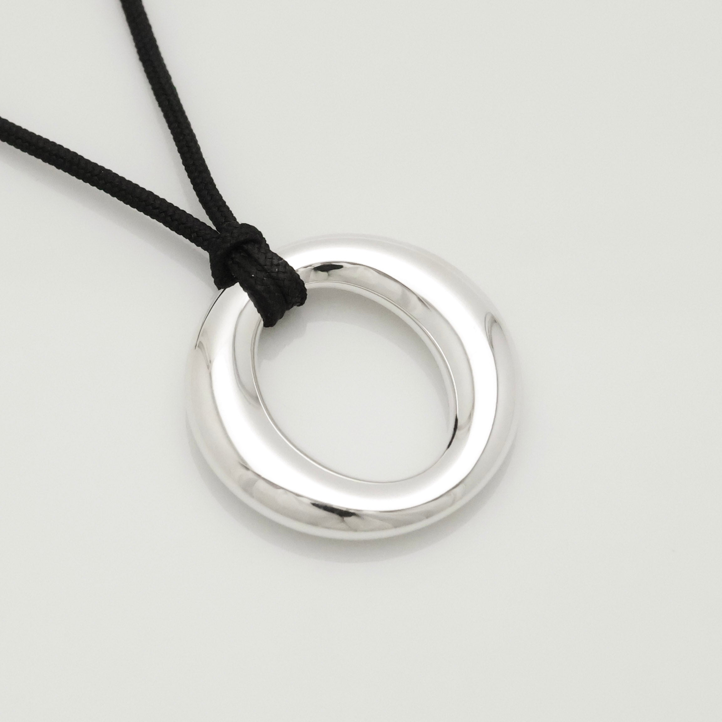  Tiffany & Co. Seviana Silk Cord Necklace Sterling Silver 925