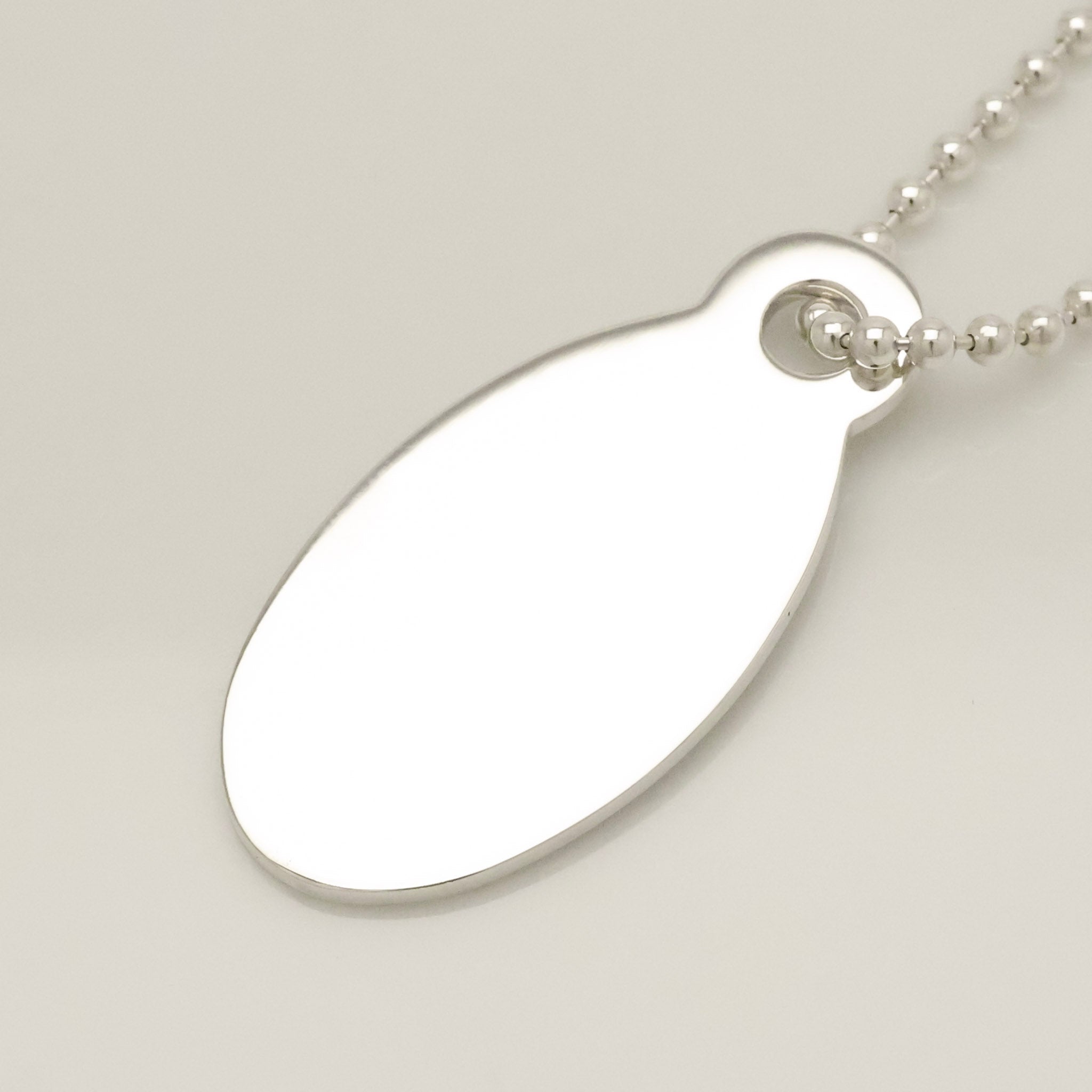 TIFFANY&Co.リターントゥ ティファニー オーバル タグ ボール チェーン ネックレス AG925