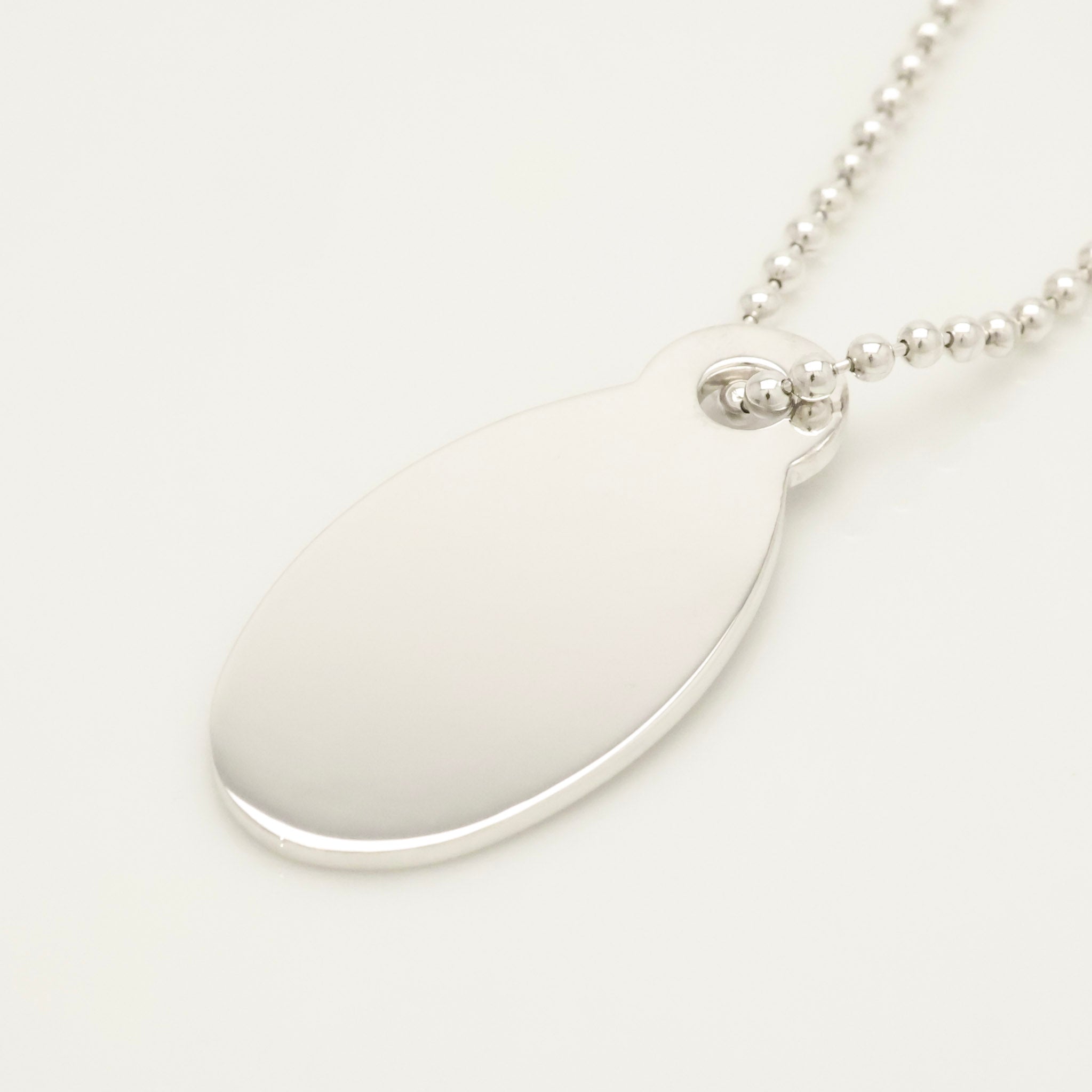 TIFFANY&Co.リターントゥ ティファニー オーバル タグ ボール チェーン ネックレス AG925