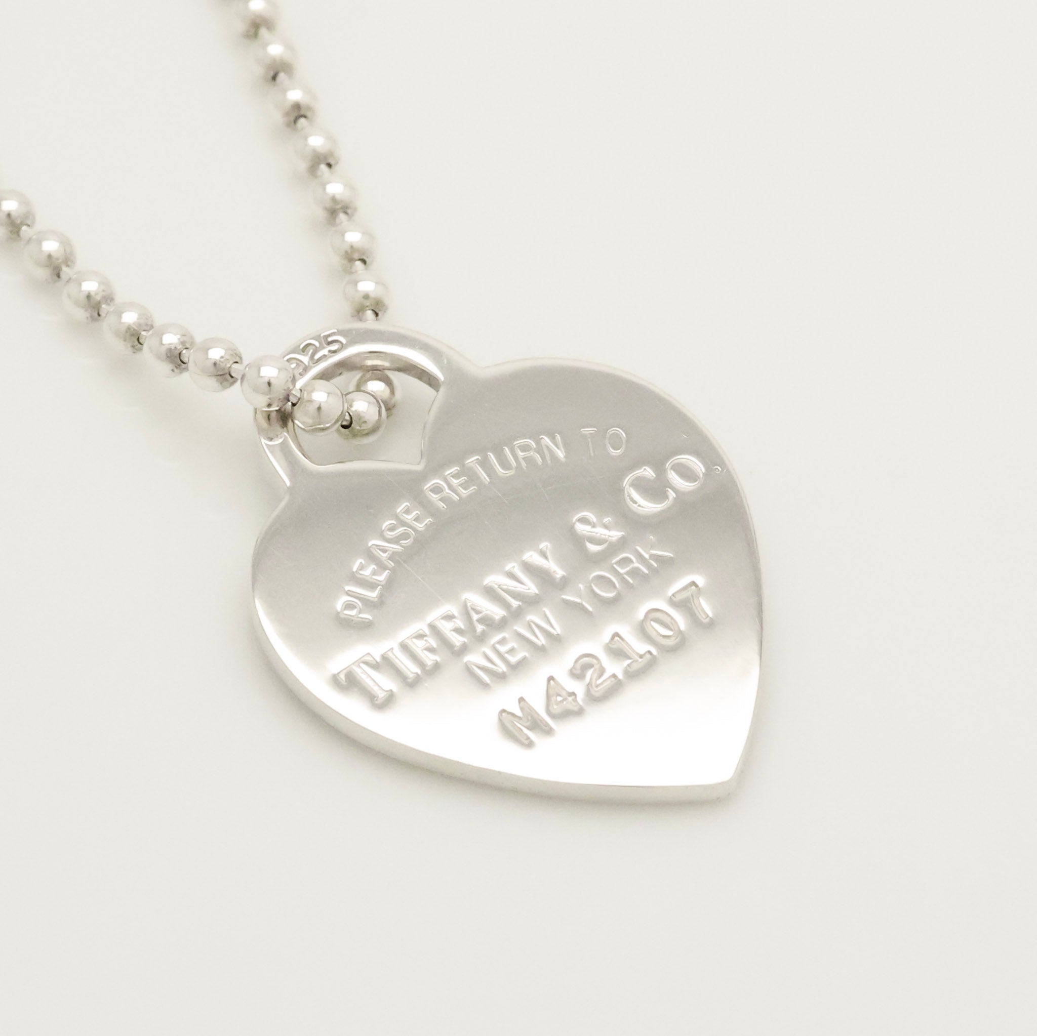 TIFFANY&Co. リターントゥ ティファニー ハート タグ ボール チェーン ネックレス AG925
