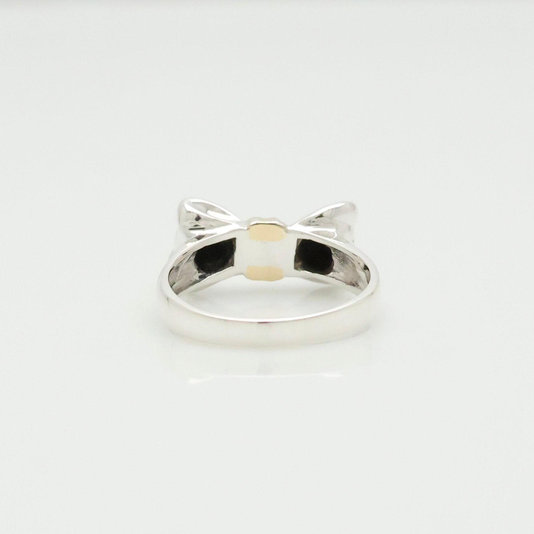 TIFFANY&Co. リボン コンビ リング 11号 AG925 AU750